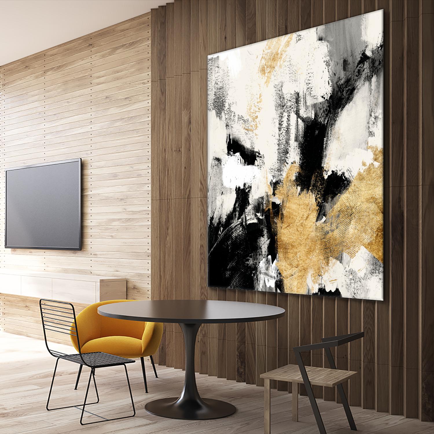 Neutral Gold Collage II by Victoria Borges on GIANT ART - gold abstract abstract