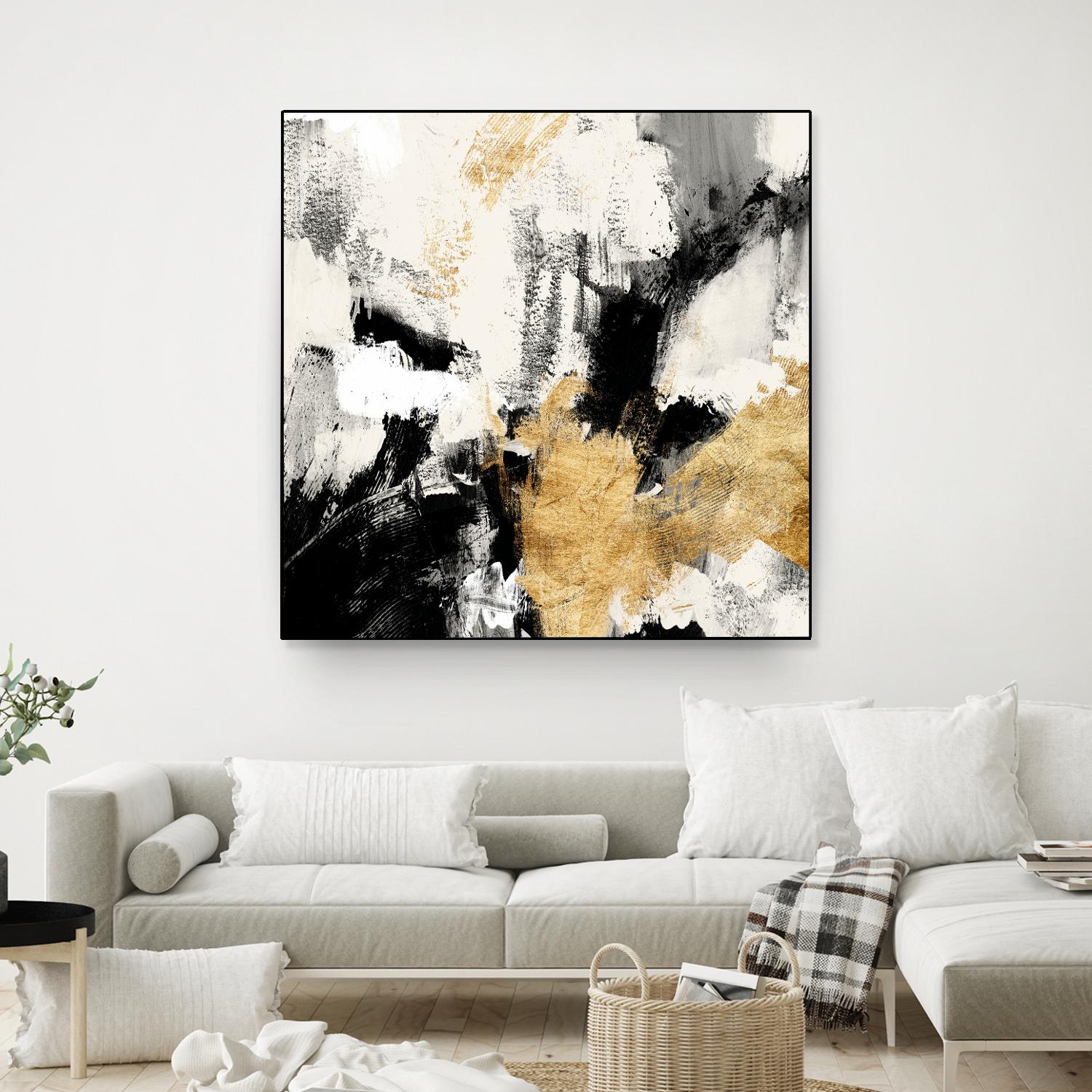 Neutral Gold Collage II by Victoria Borges on GIANT ART - gold abstract abstract