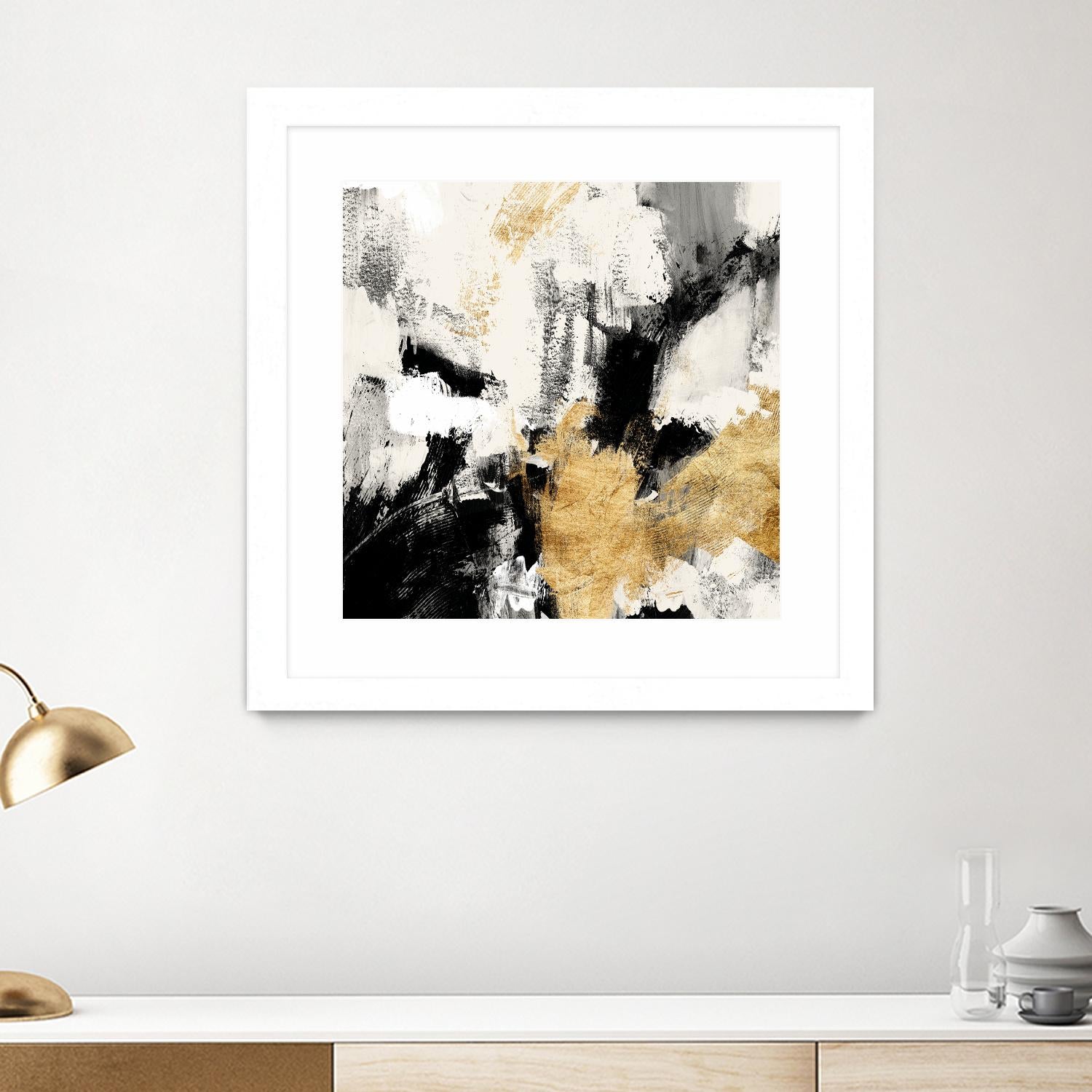Neutral Gold Collage II by Victoria Borges on GIANT ART - gold abstract abstract