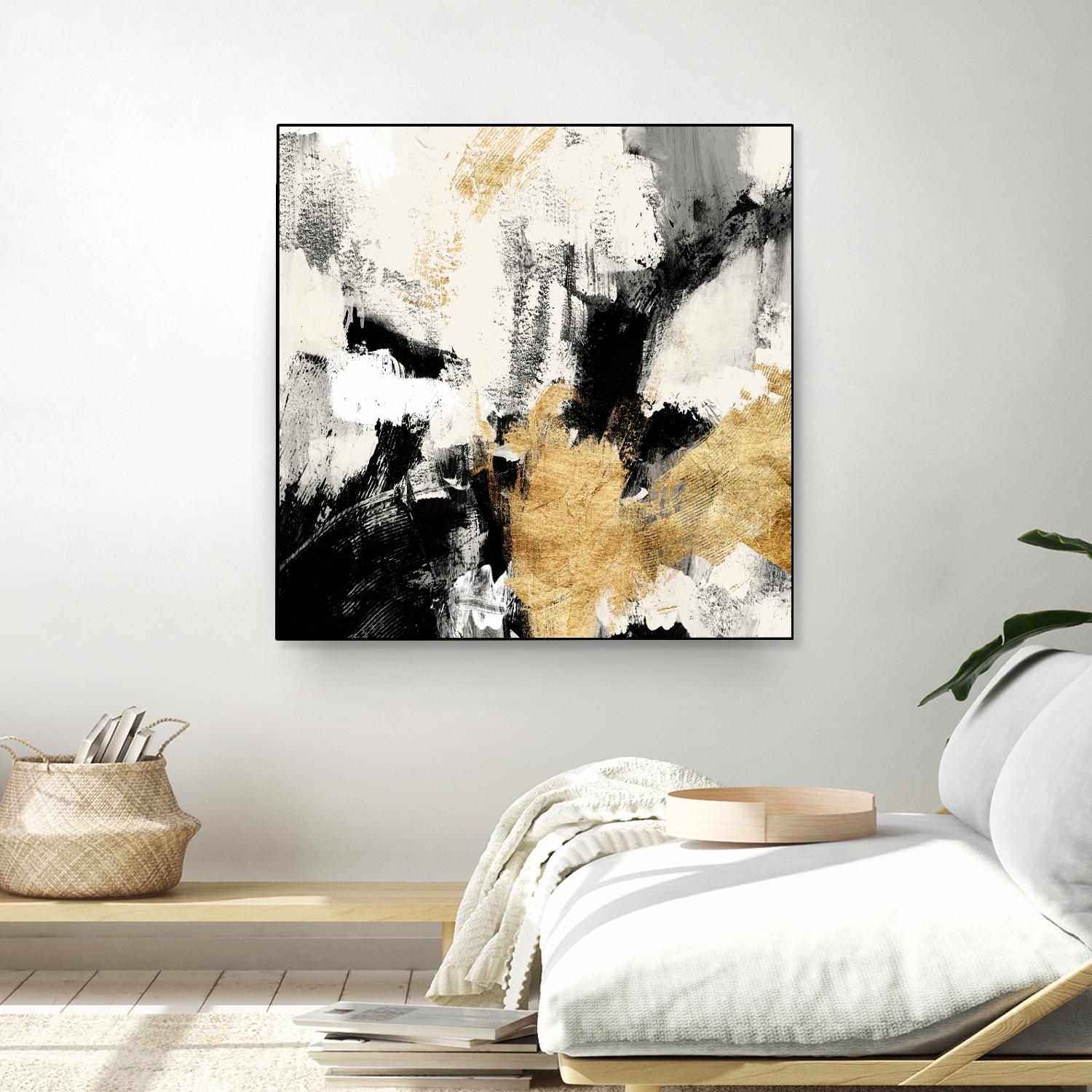 Neutral Gold Collage II by Victoria Borges on GIANT ART - gold abstract abstract