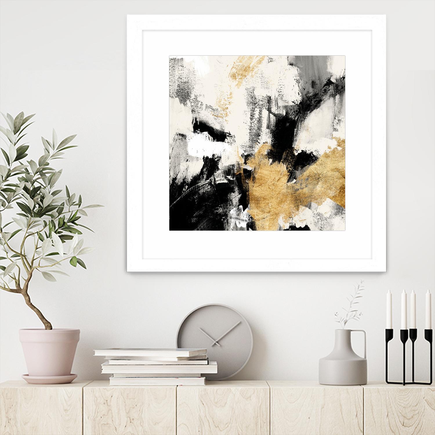 Neutral Gold Collage II by Victoria Borges on GIANT ART - gold abstract abstract