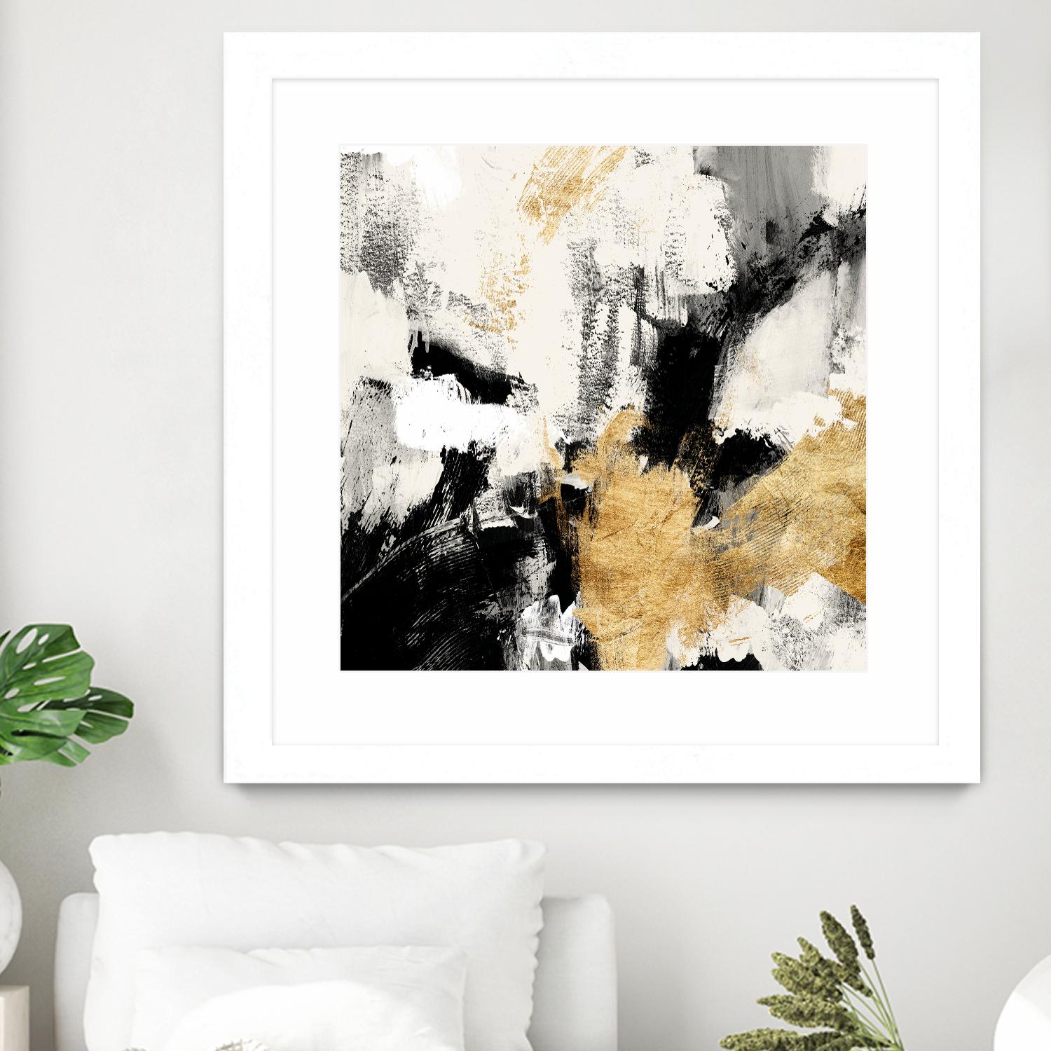 Neutral Gold Collage II by Victoria Borges on GIANT ART - gold abstract abstract