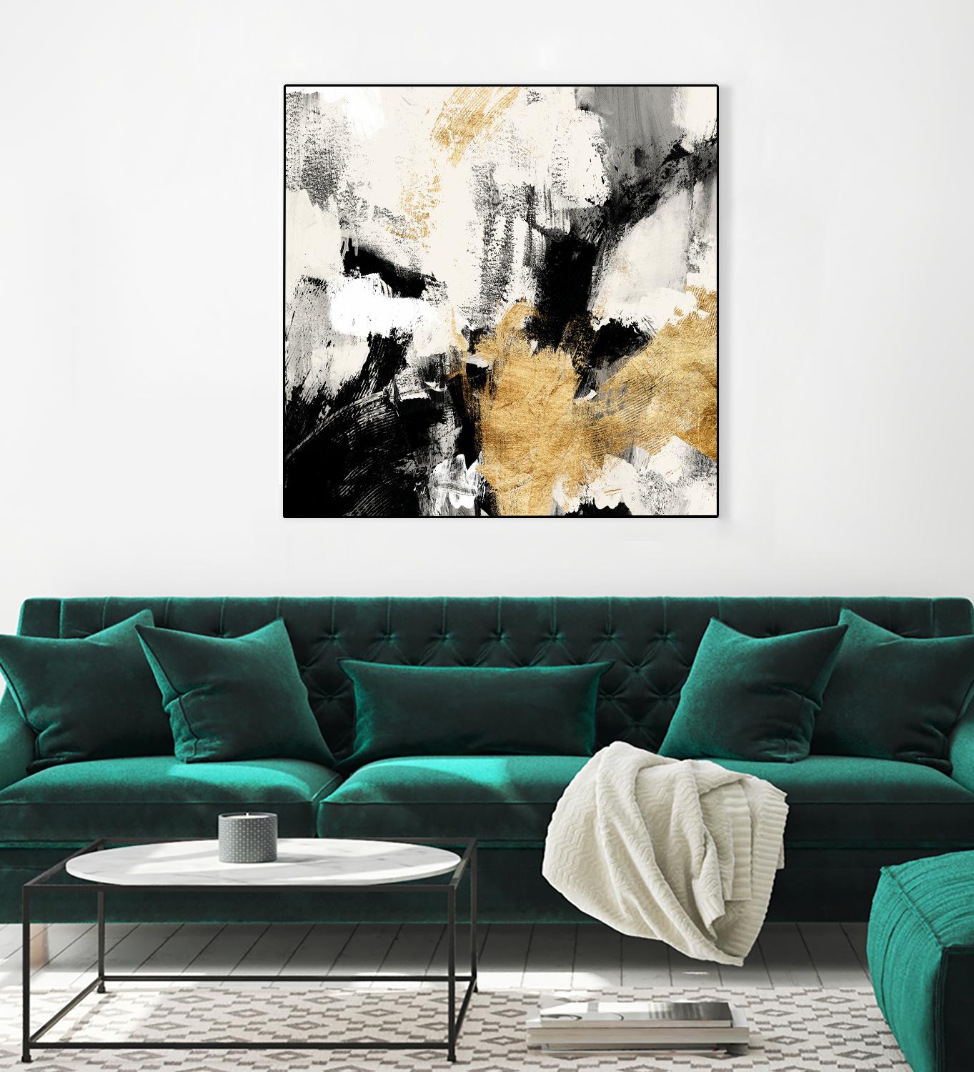 Neutral Gold Collage II by Victoria Borges on GIANT ART - gold abstract abstract