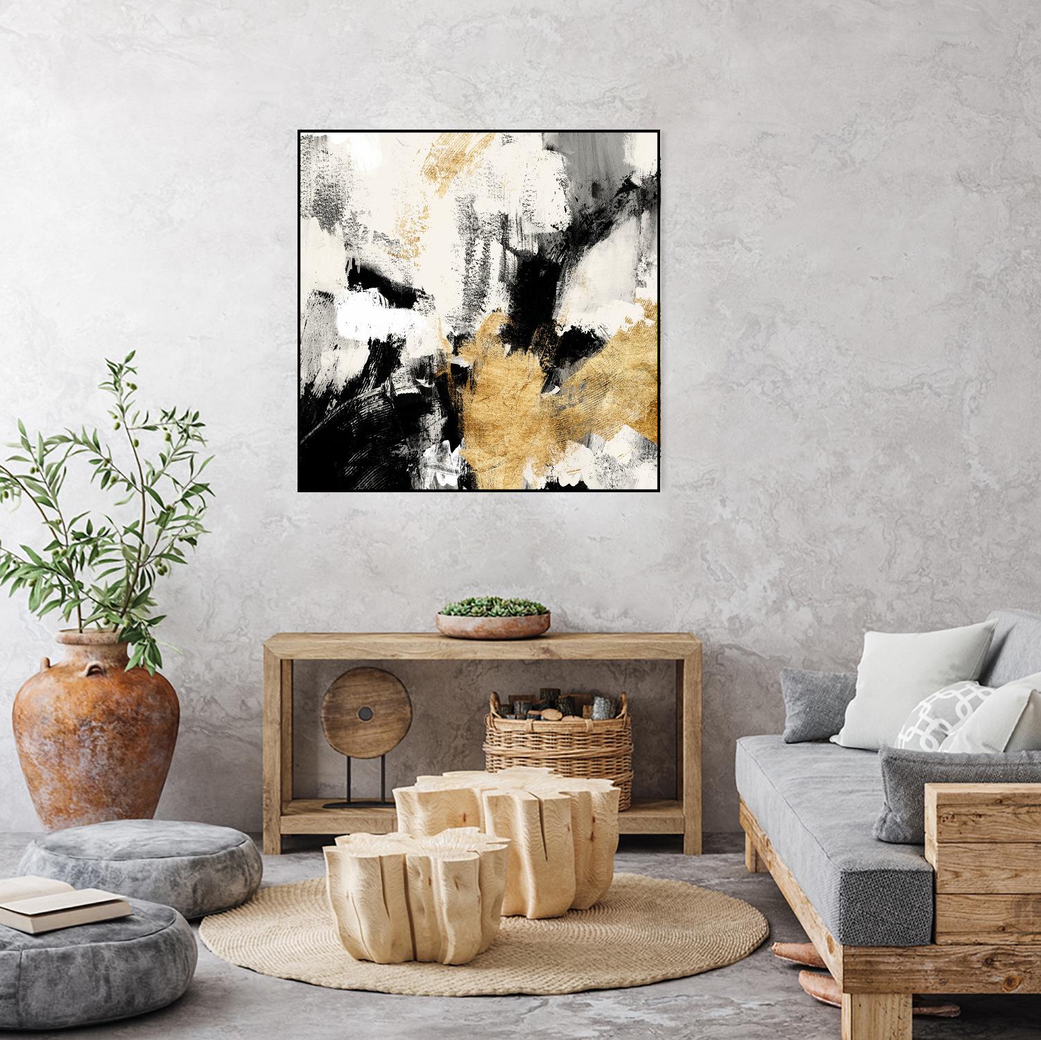 Neutral Gold Collage II by Victoria Borges on GIANT ART - gold abstract abstract