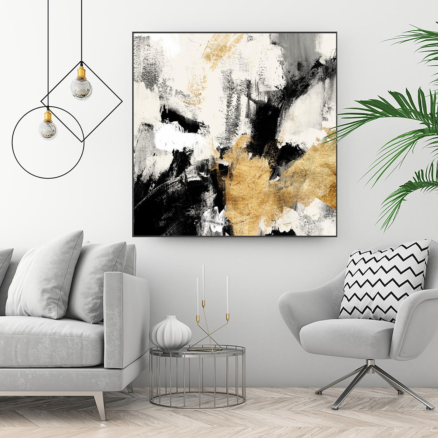 Neutral Gold Collage II by Victoria Borges on GIANT ART - gold abstract abstract