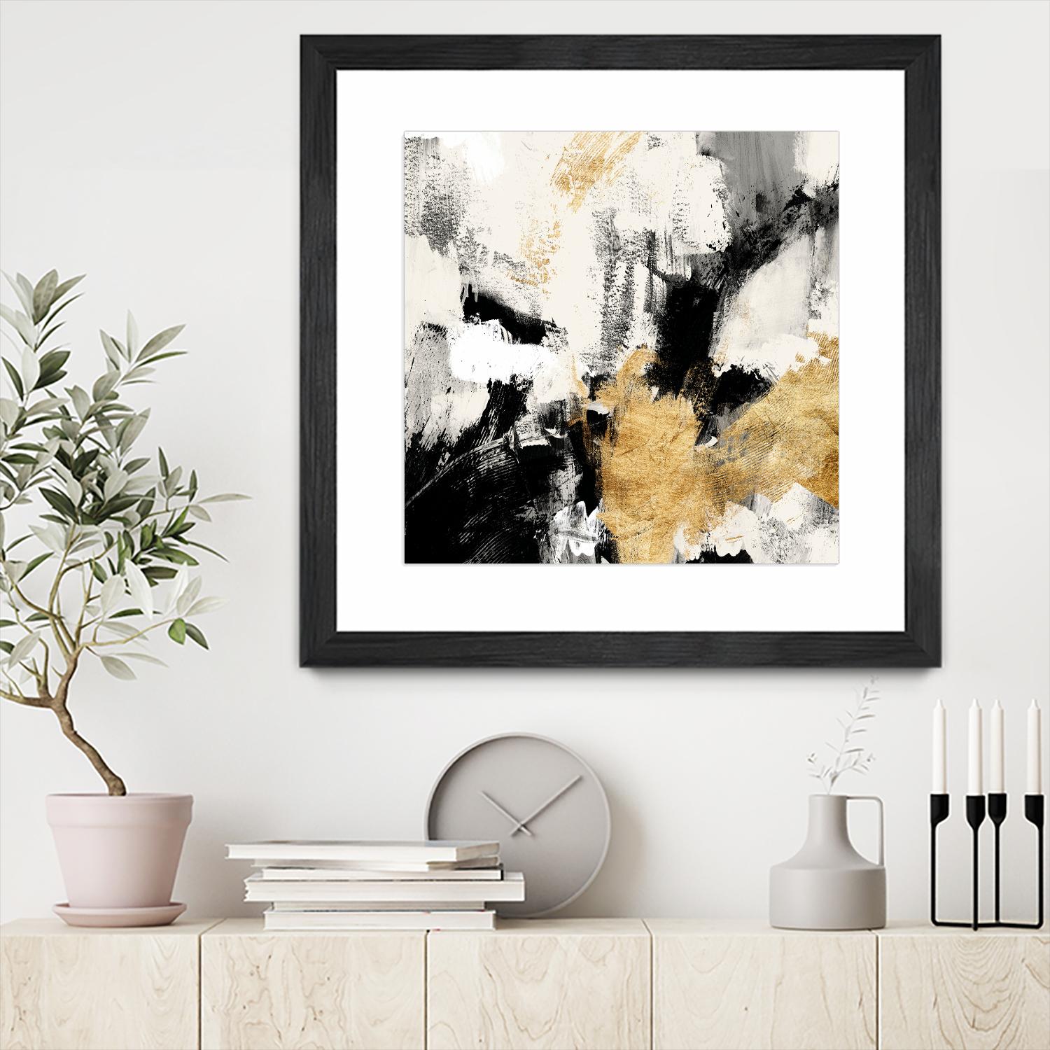 Neutral Gold Collage II by Victoria Borges on GIANT ART - gold abstract abstract