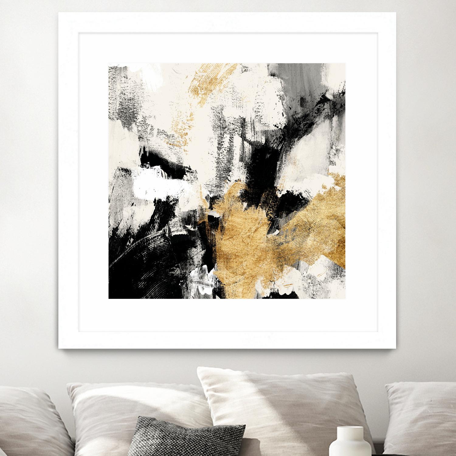 Neutral Gold Collage II by Victoria Borges on GIANT ART - gold abstract abstract