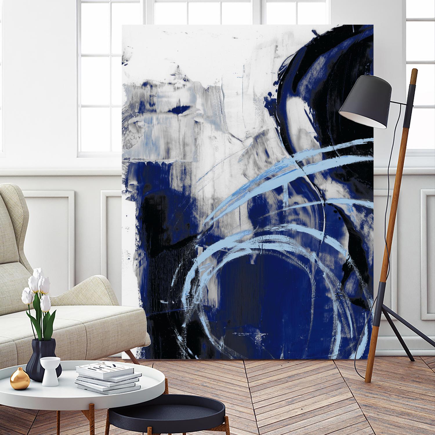 Indigo Interlude I by Ethan Harper on GIANT ART - blue  abstract abstract