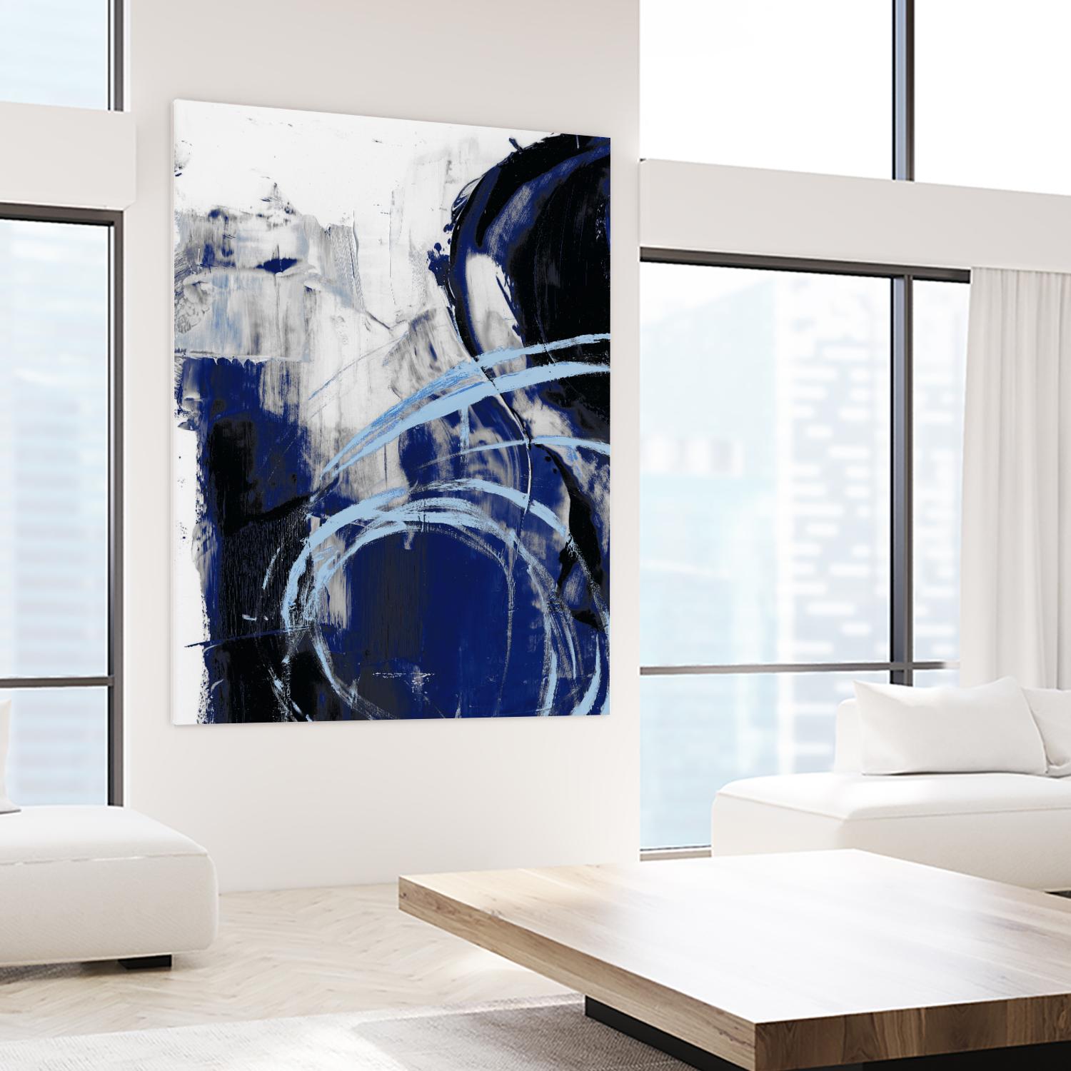 Indigo Interlude I by Ethan Harper on GIANT ART - blue  abstract abstract