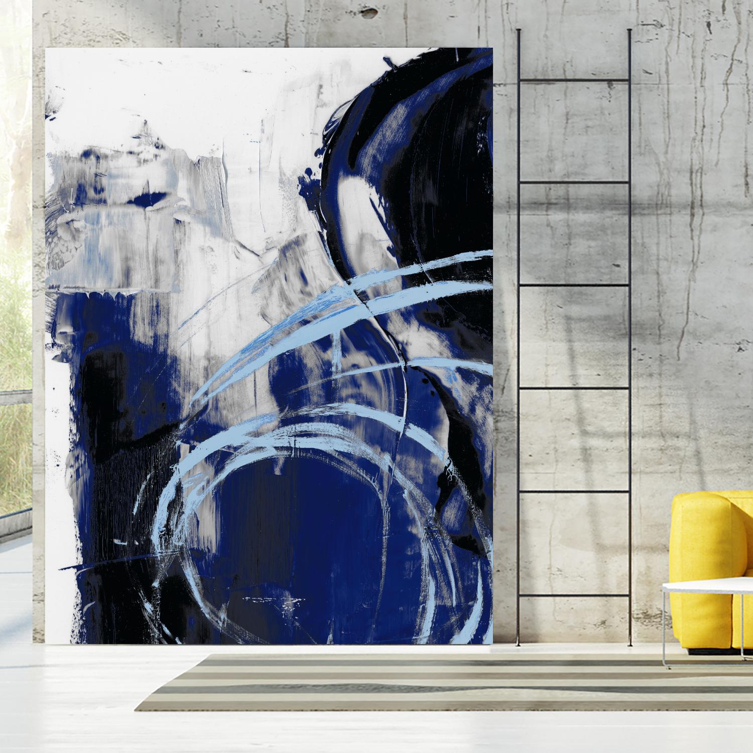 Indigo Interlude I by Ethan Harper on GIANT ART - blue  abstract abstract