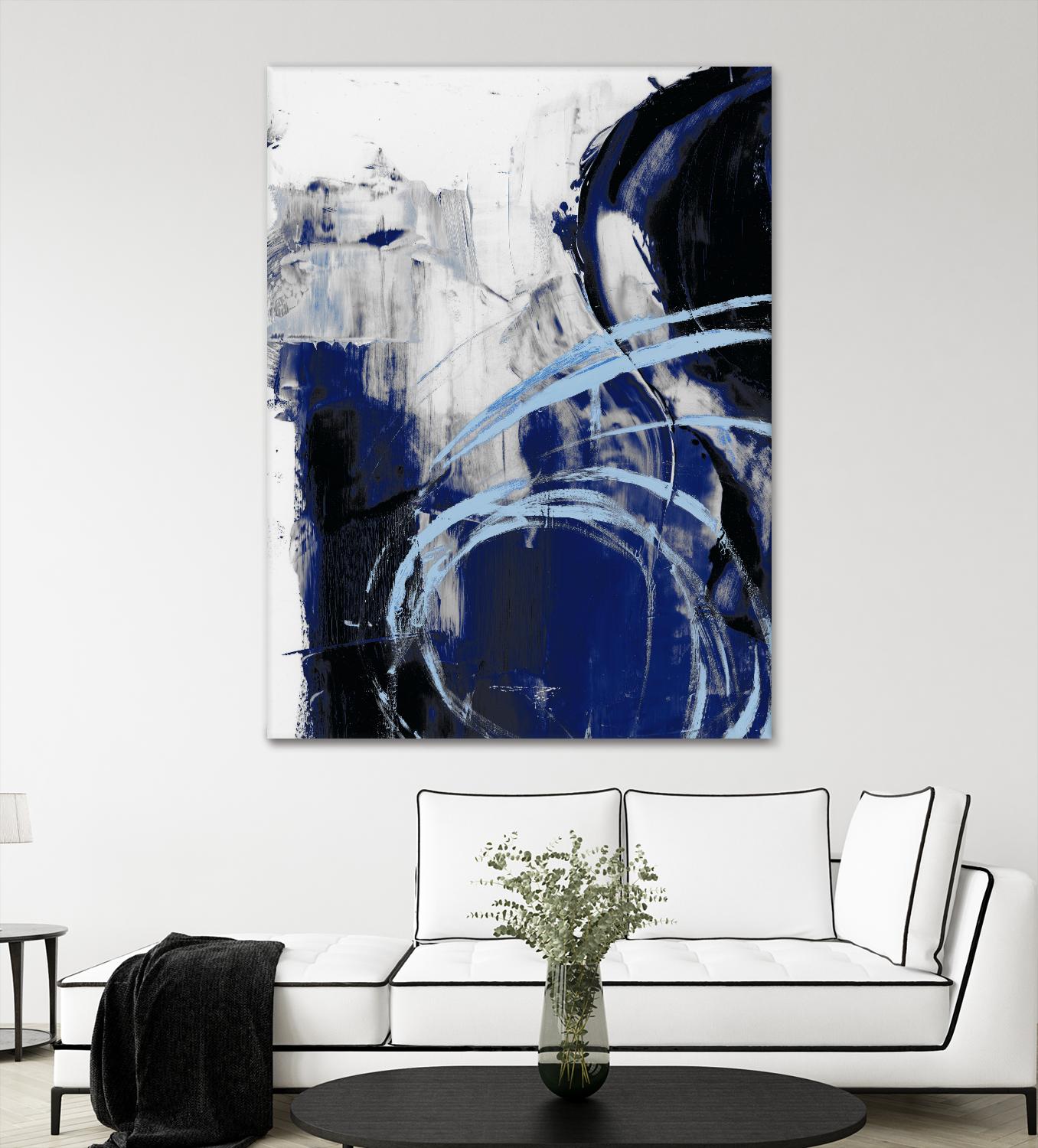Indigo Interlude I by Ethan Harper on GIANT ART - blue  abstract abstract