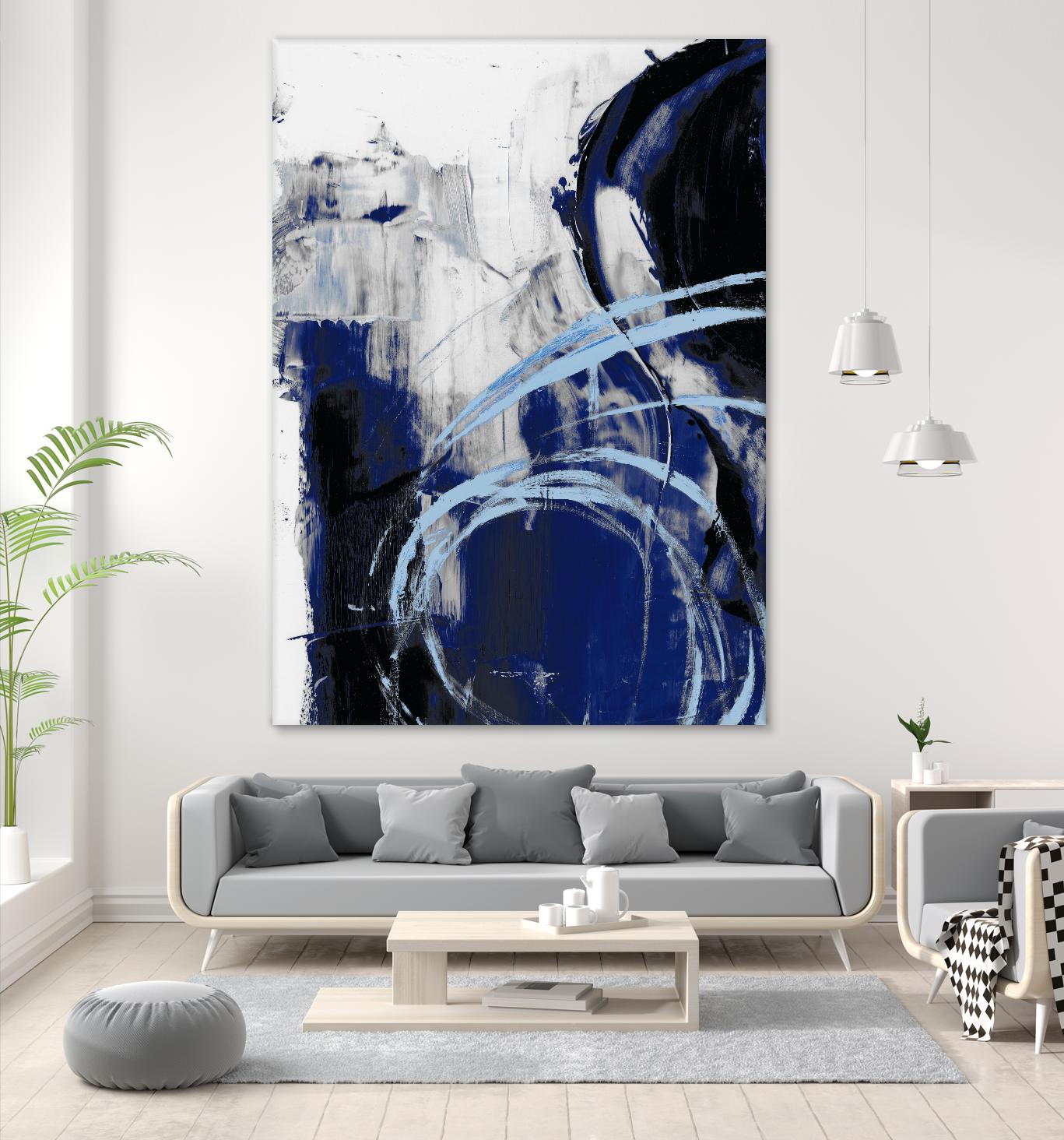 Indigo Interlude I by Ethan Harper on GIANT ART - blue  abstract abstract