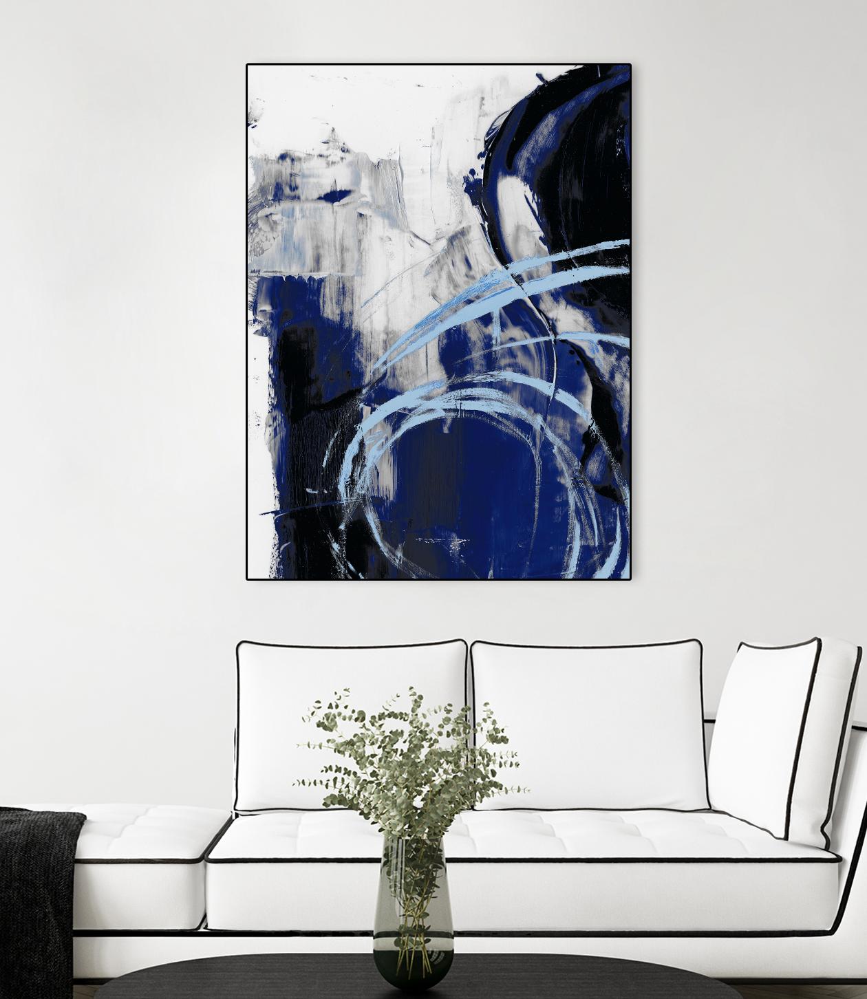 Indigo Interlude I by Ethan Harper on GIANT ART - blue  abstract abstract