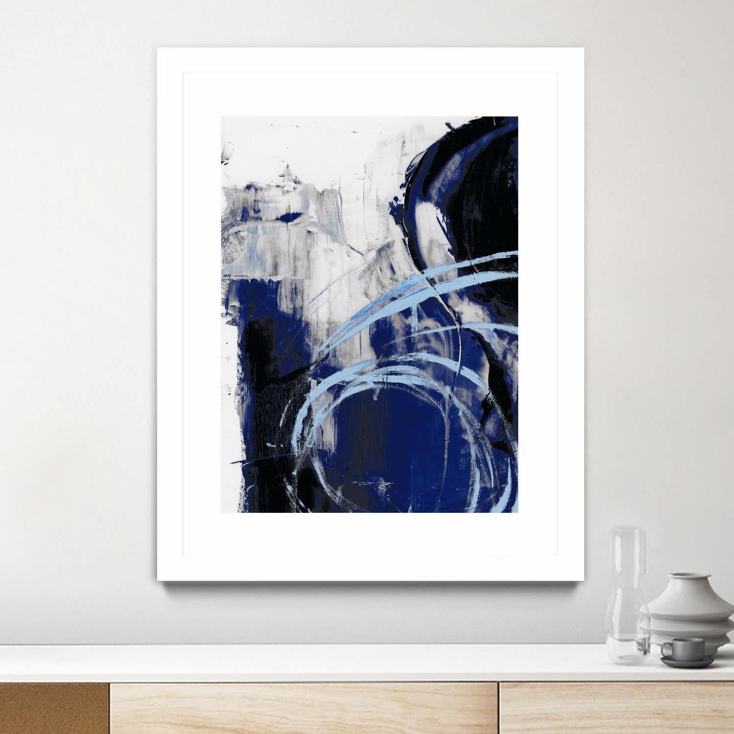 Indigo Interlude I by Ethan Harper on GIANT ART - blue  abstract abstract