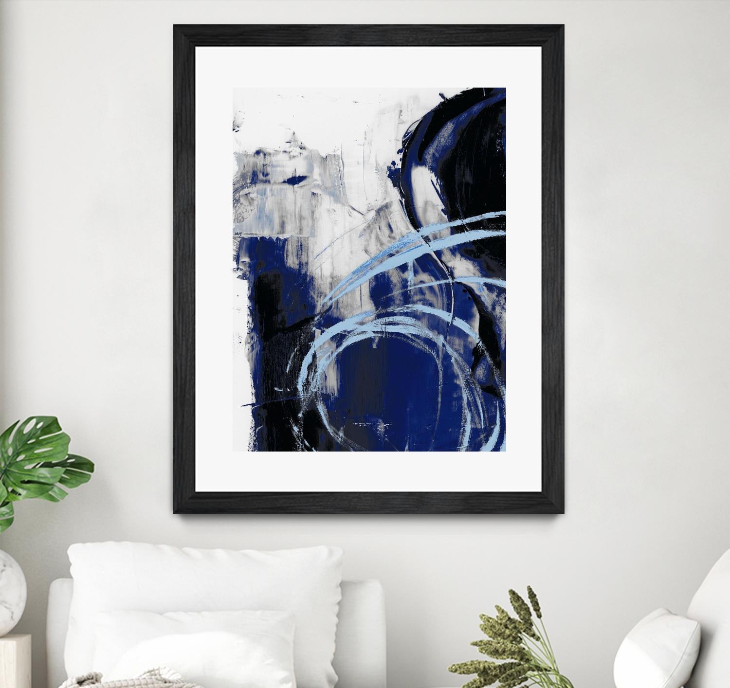 Indigo Interlude I by Ethan Harper on GIANT ART - blue  abstract abstract