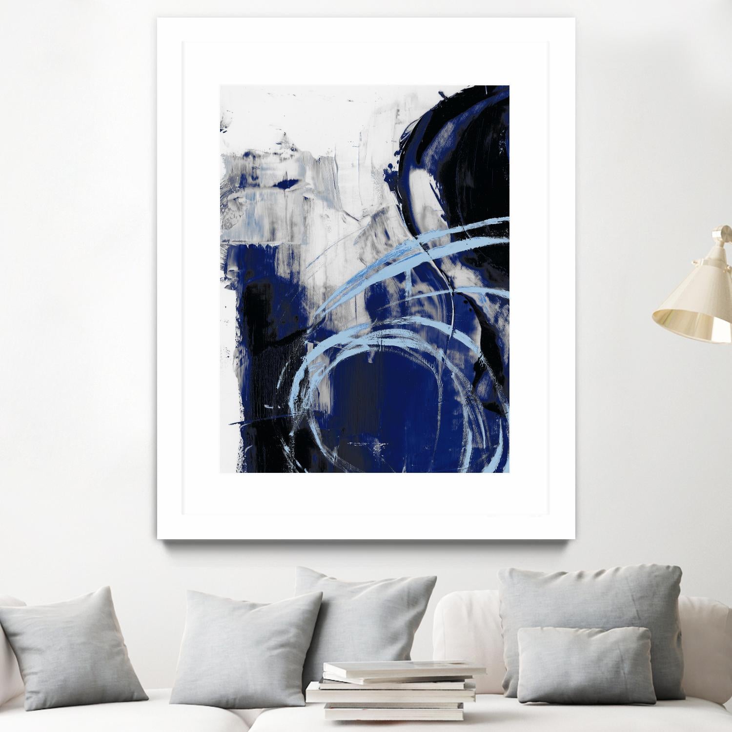 Indigo Interlude I by Ethan Harper on GIANT ART - blue  abstract abstract