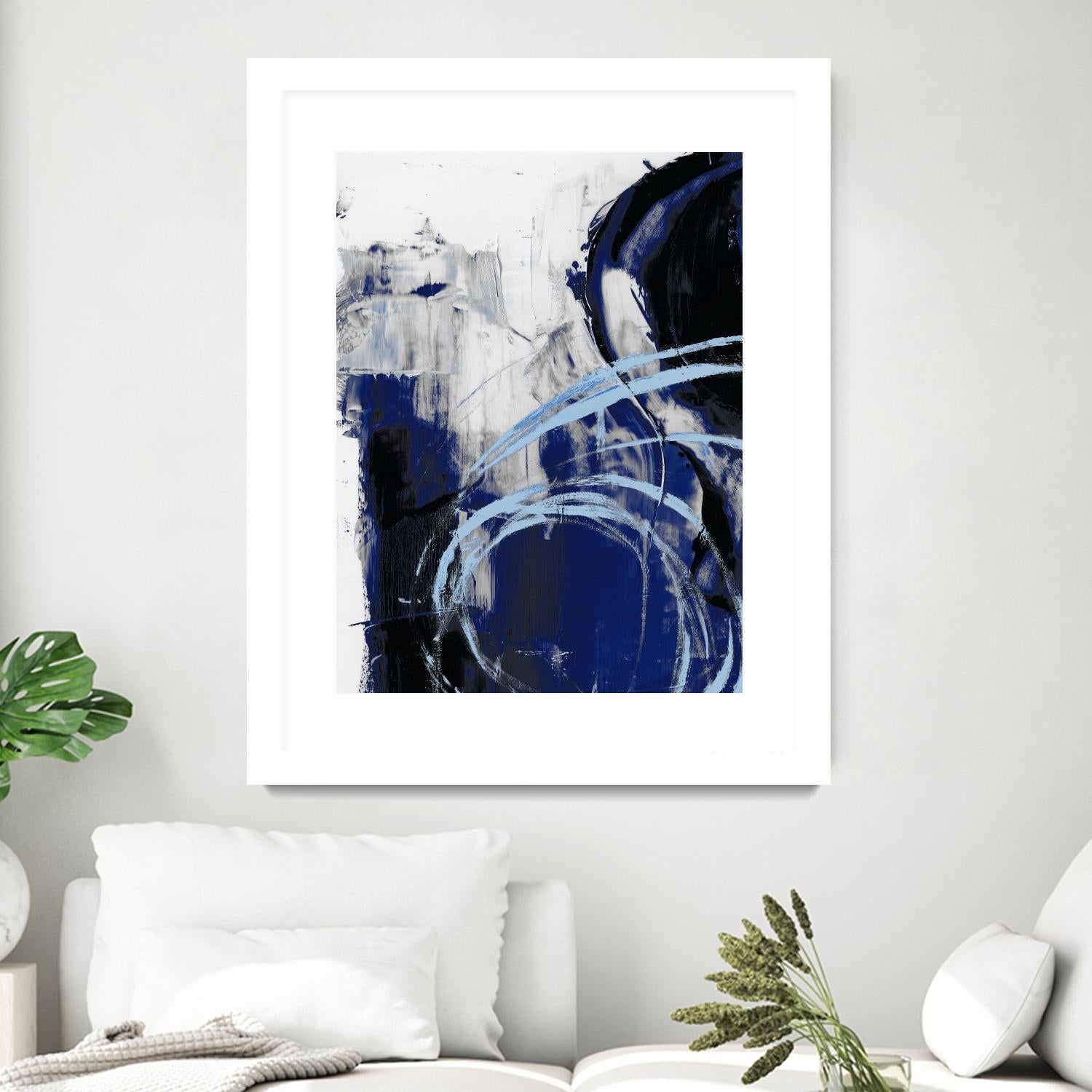 Indigo Interlude I by Ethan Harper on GIANT ART - blue  abstract abstract