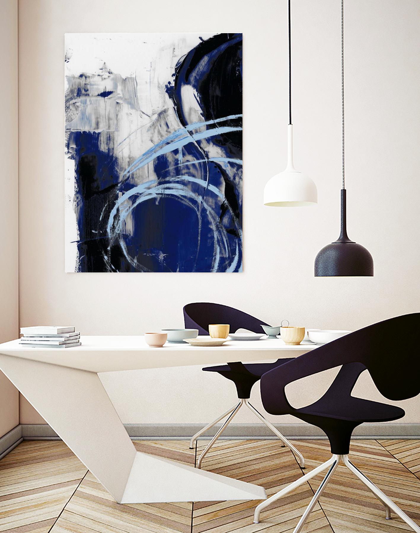 Indigo Interlude I by Ethan Harper on GIANT ART - blue  abstract abstract