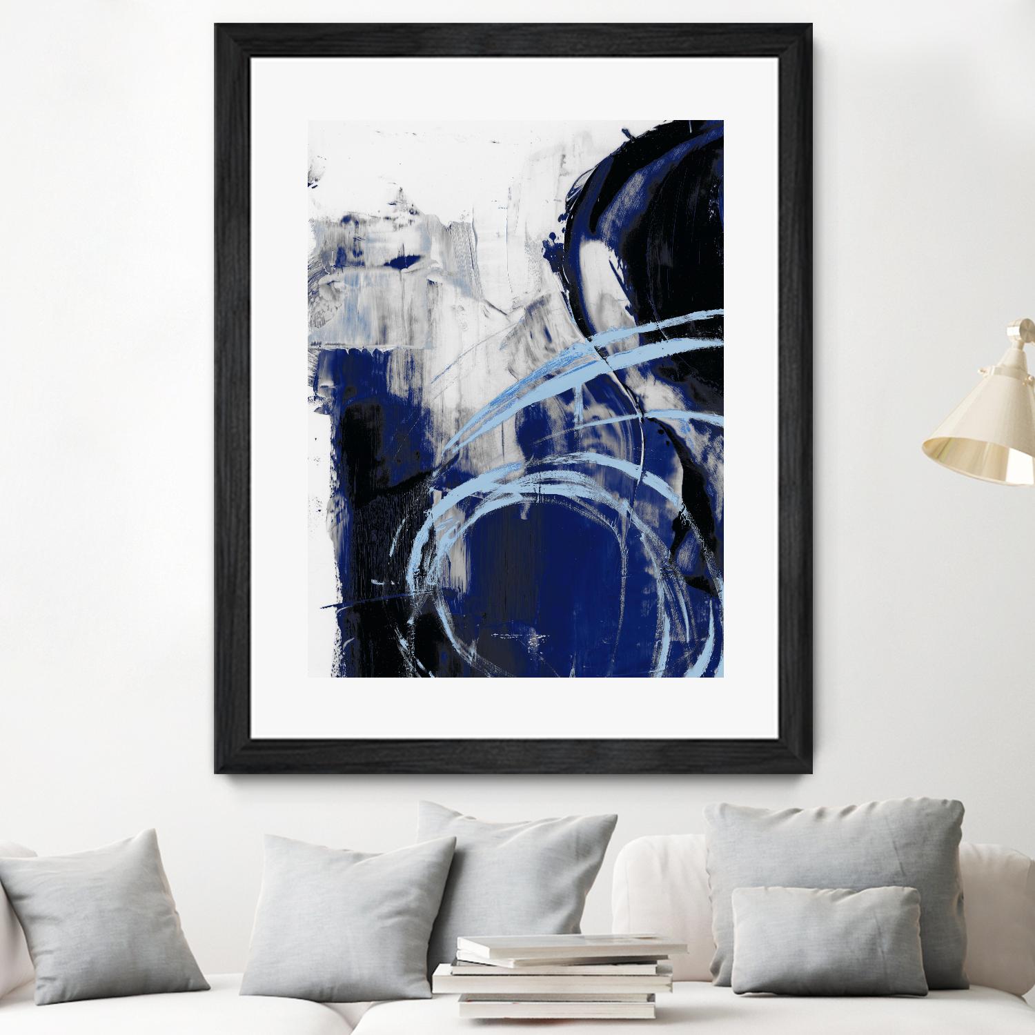 Indigo Interlude I by Ethan Harper on GIANT ART - blue  abstract abstract