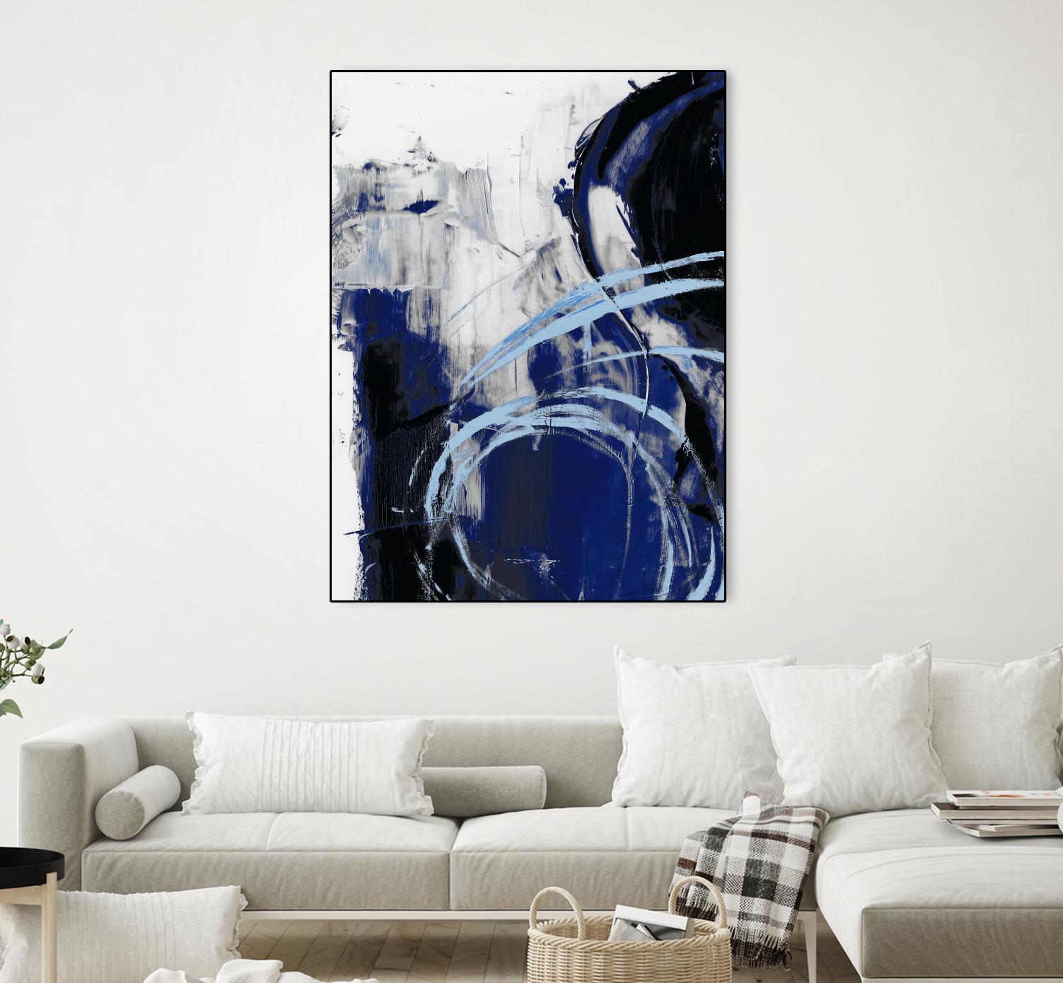 Indigo Interlude I by Ethan Harper on GIANT ART - blue  abstract abstract