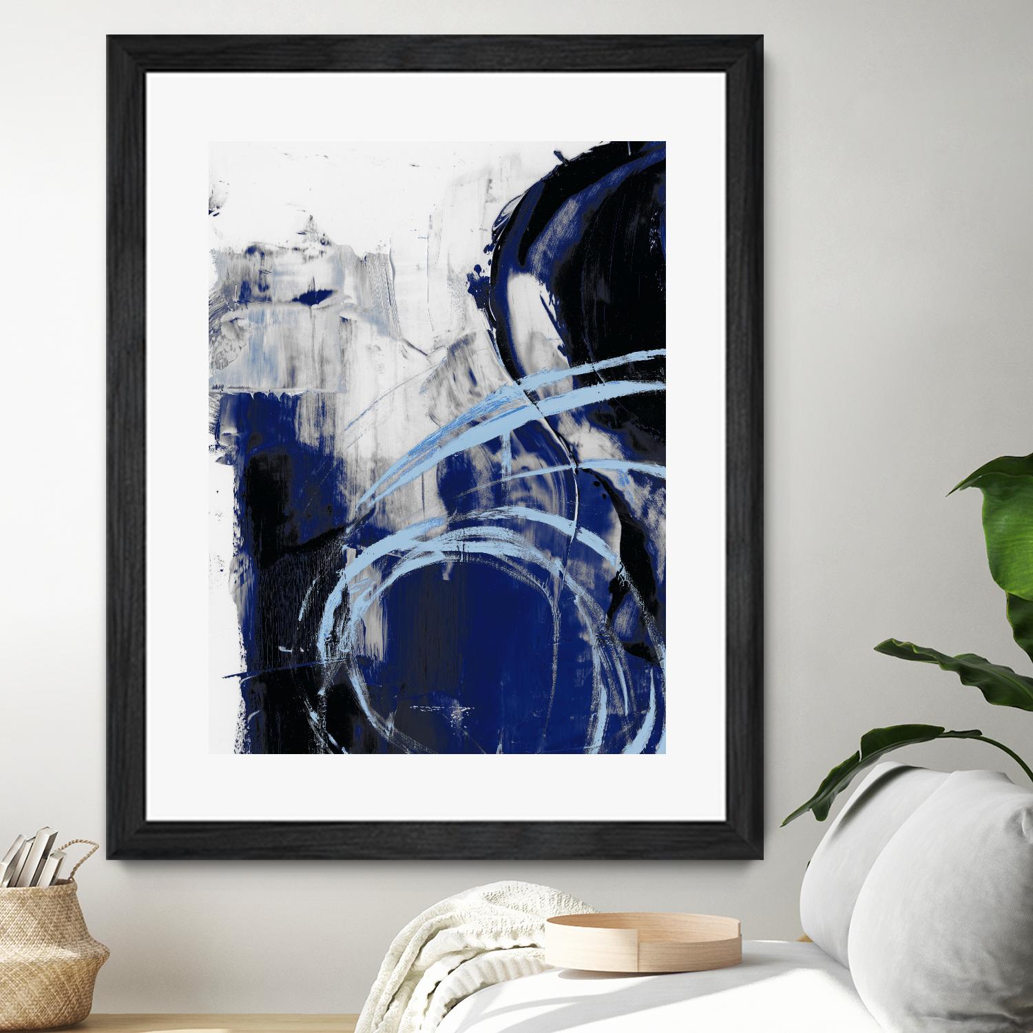 Indigo Interlude I by Ethan Harper on GIANT ART - blue  abstract abstract