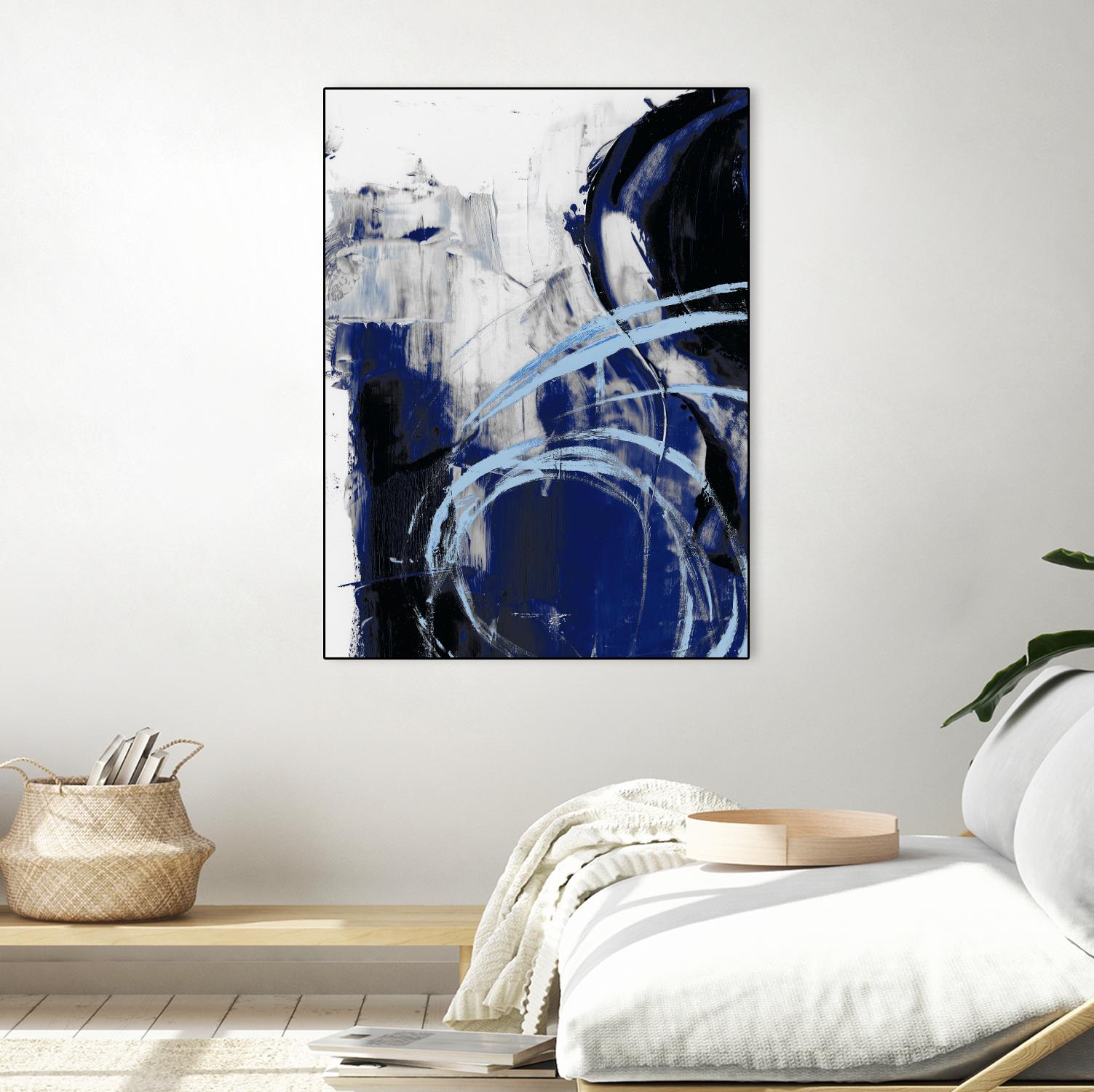 Indigo Interlude I by Ethan Harper on GIANT ART - blue  abstract abstract