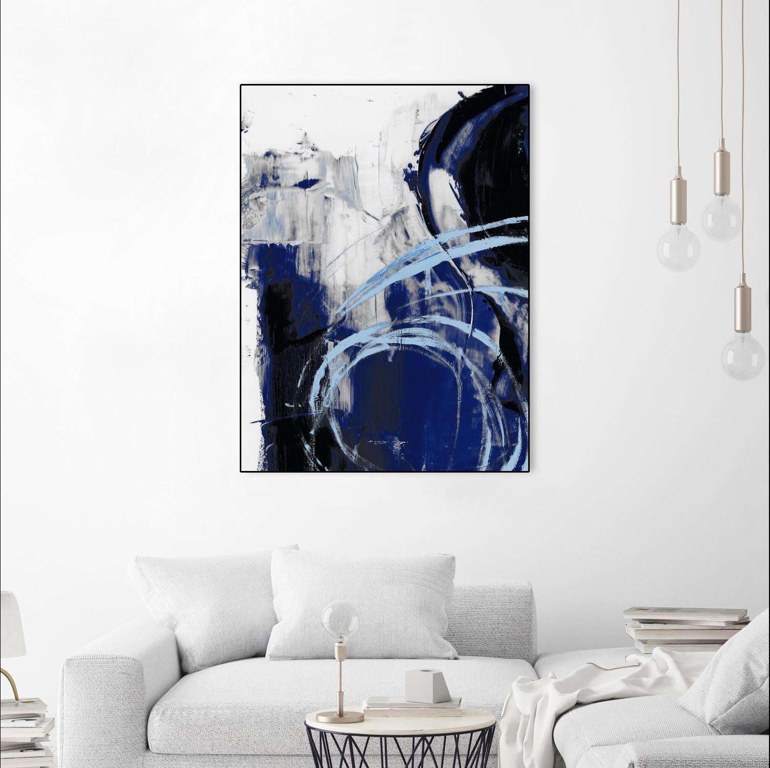 Indigo Interlude I by Ethan Harper on GIANT ART - blue  abstract abstract