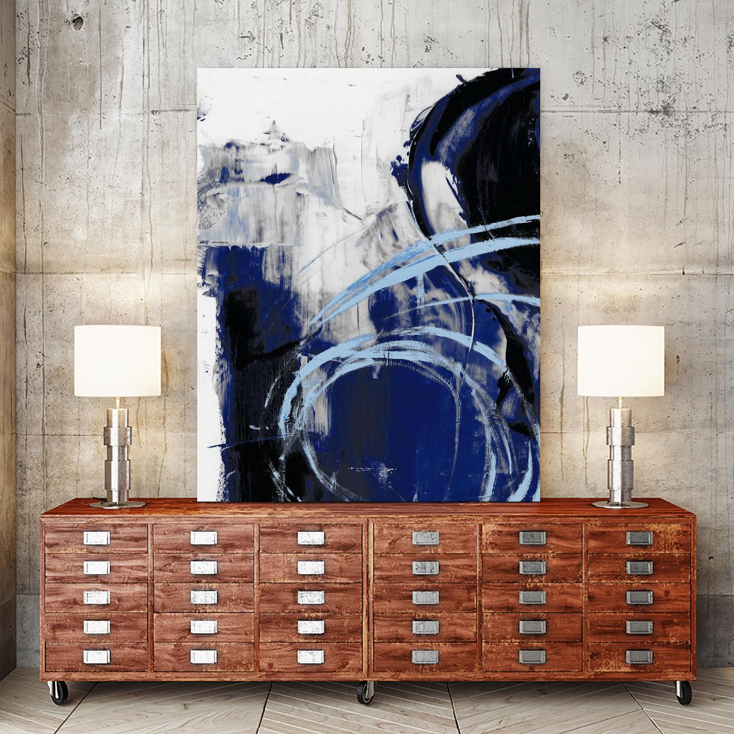 Indigo Interlude I by Ethan Harper on GIANT ART - blue  abstract abstract