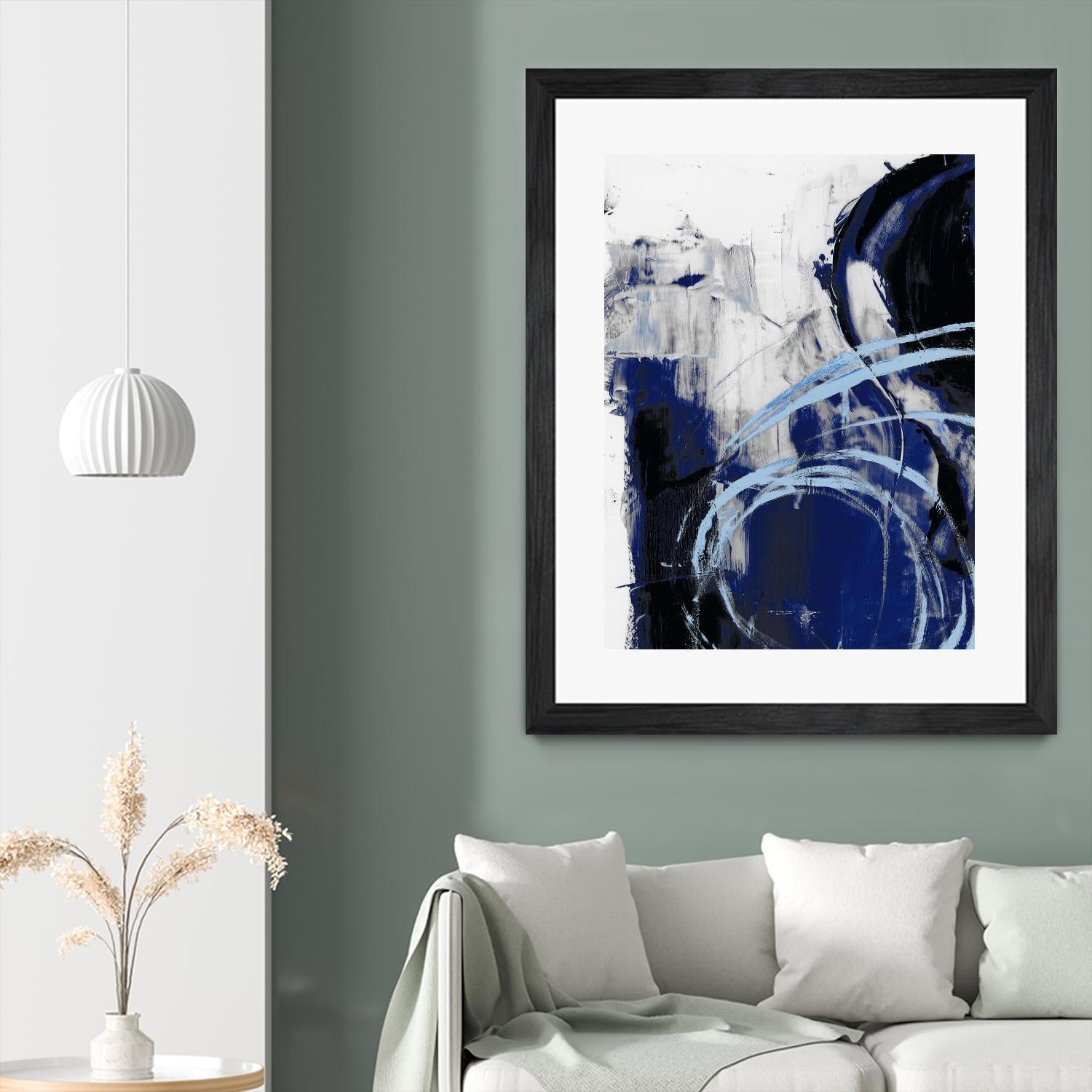 Indigo Interlude I by Ethan Harper on GIANT ART - blue  abstract abstract