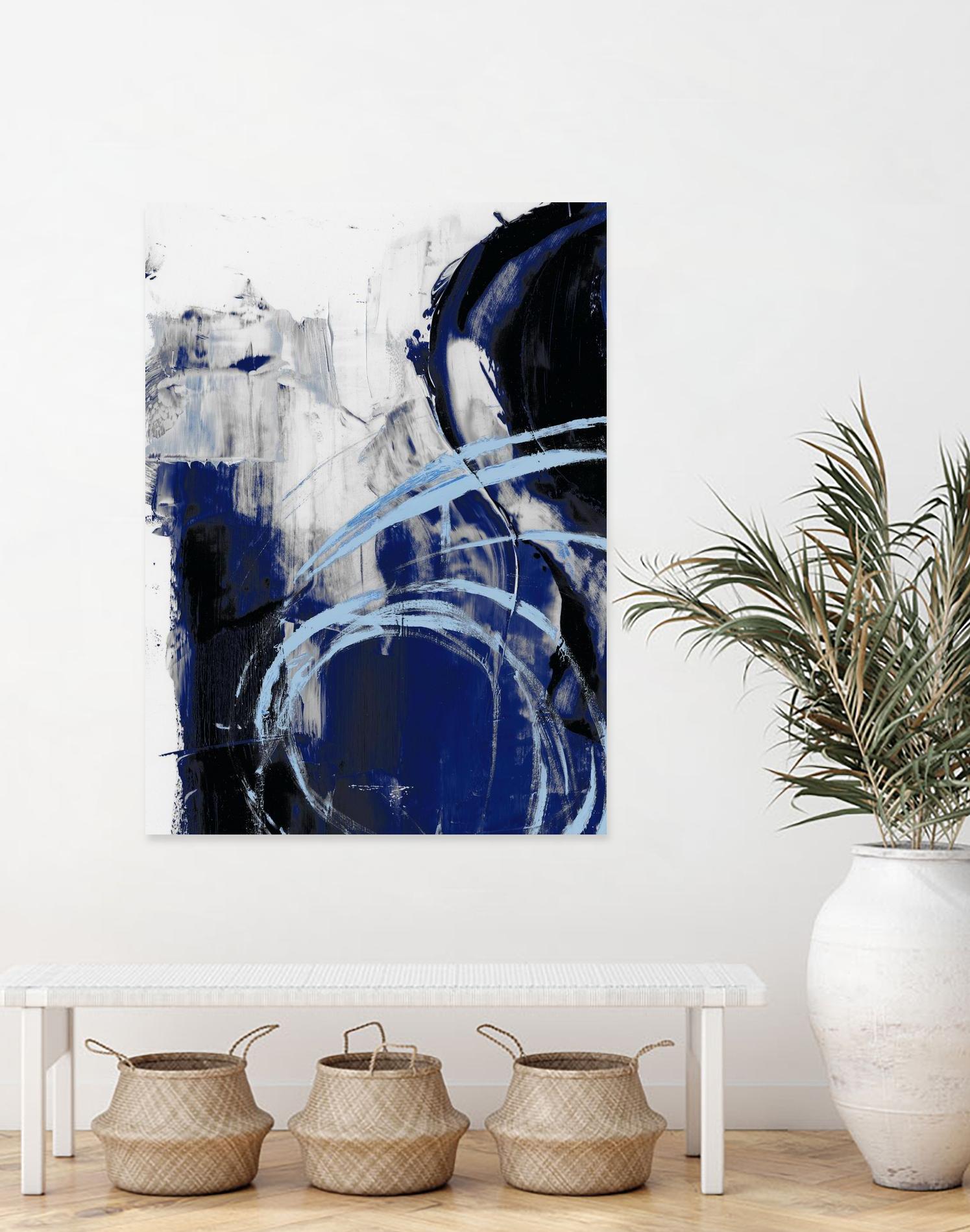 Indigo Interlude I by Ethan Harper on GIANT ART - blue  abstract abstract