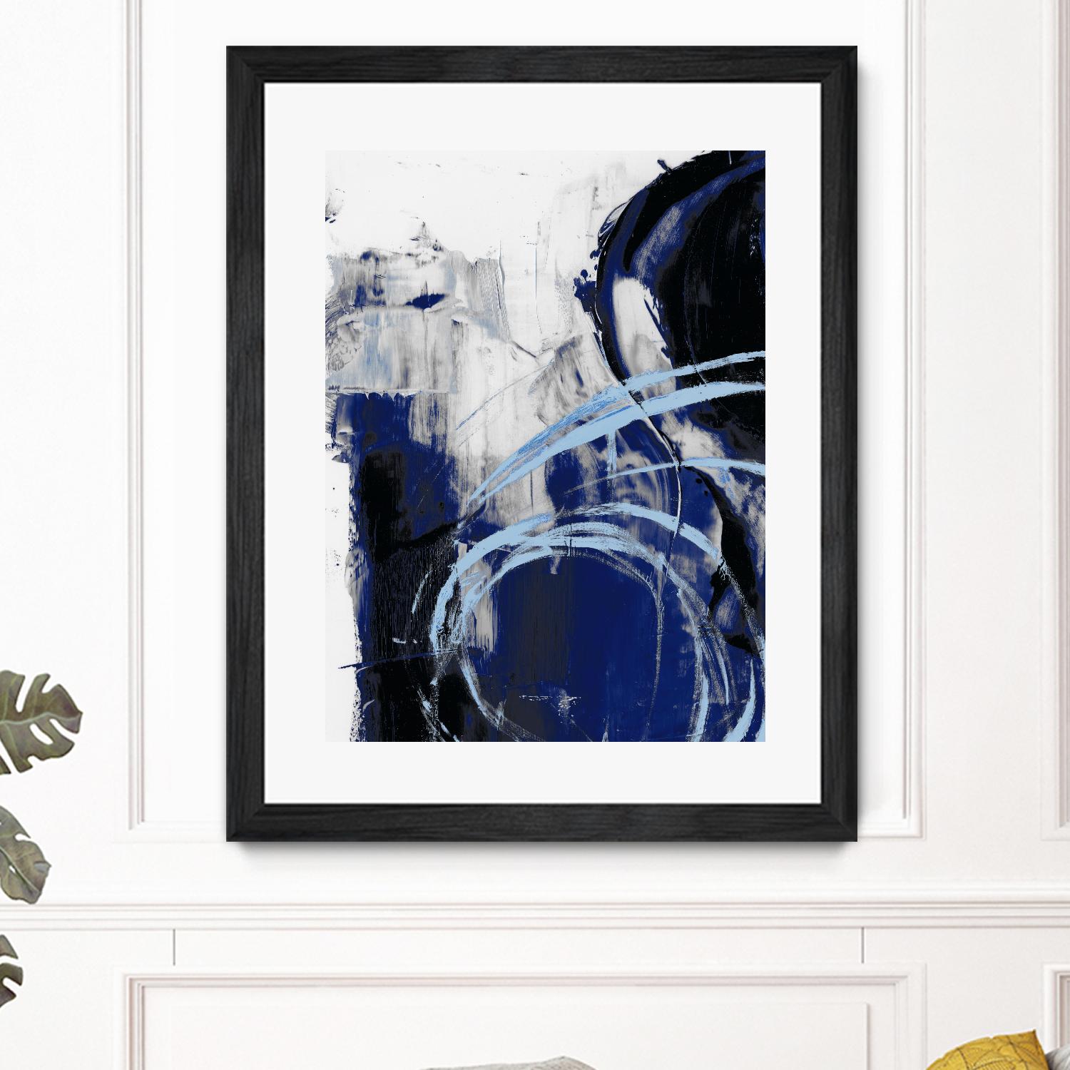 Indigo Interlude I by Ethan Harper on GIANT ART - blue  abstract abstract