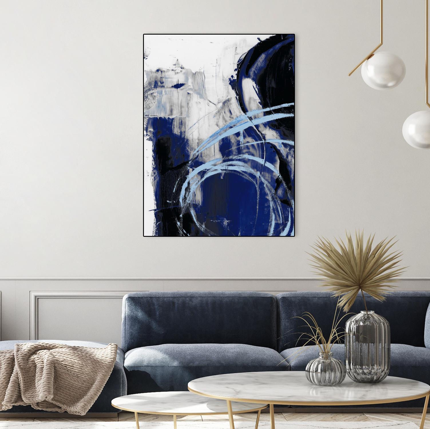 Indigo Interlude I by Ethan Harper on GIANT ART - blue  abstract abstract