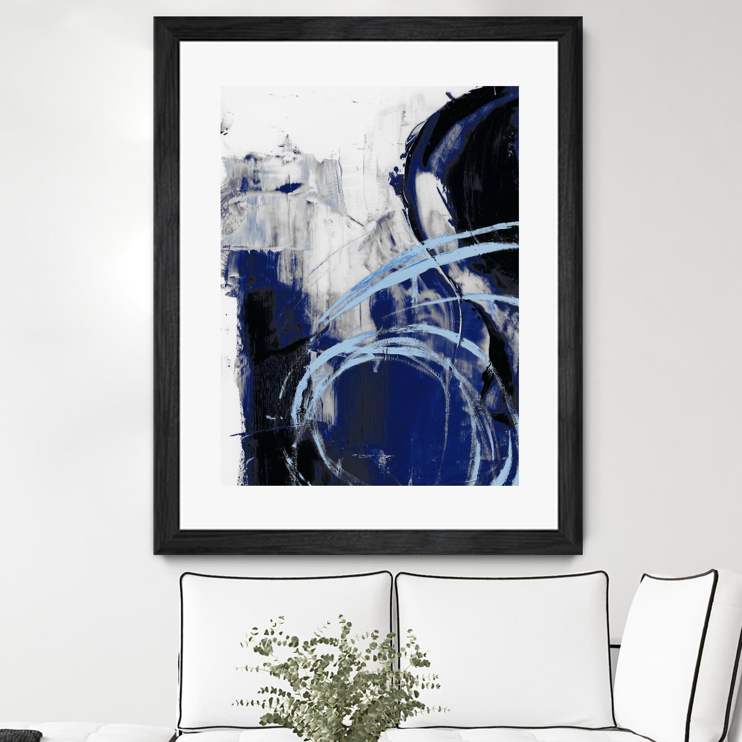 Indigo Interlude I by Ethan Harper on GIANT ART - blue  abstract abstract