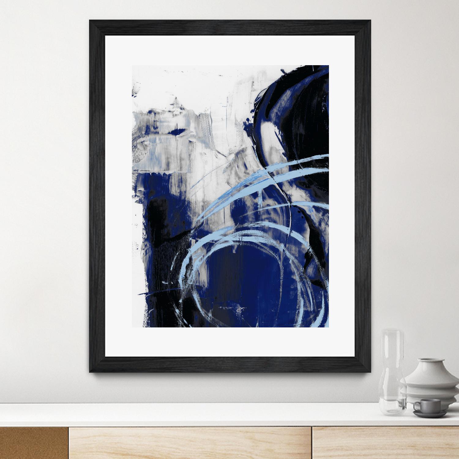 Indigo Interlude I by Ethan Harper on GIANT ART - blue  abstract abstract