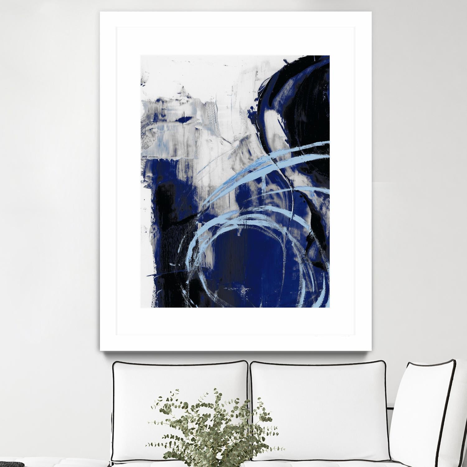Indigo Interlude I by Ethan Harper on GIANT ART - blue  abstract abstract