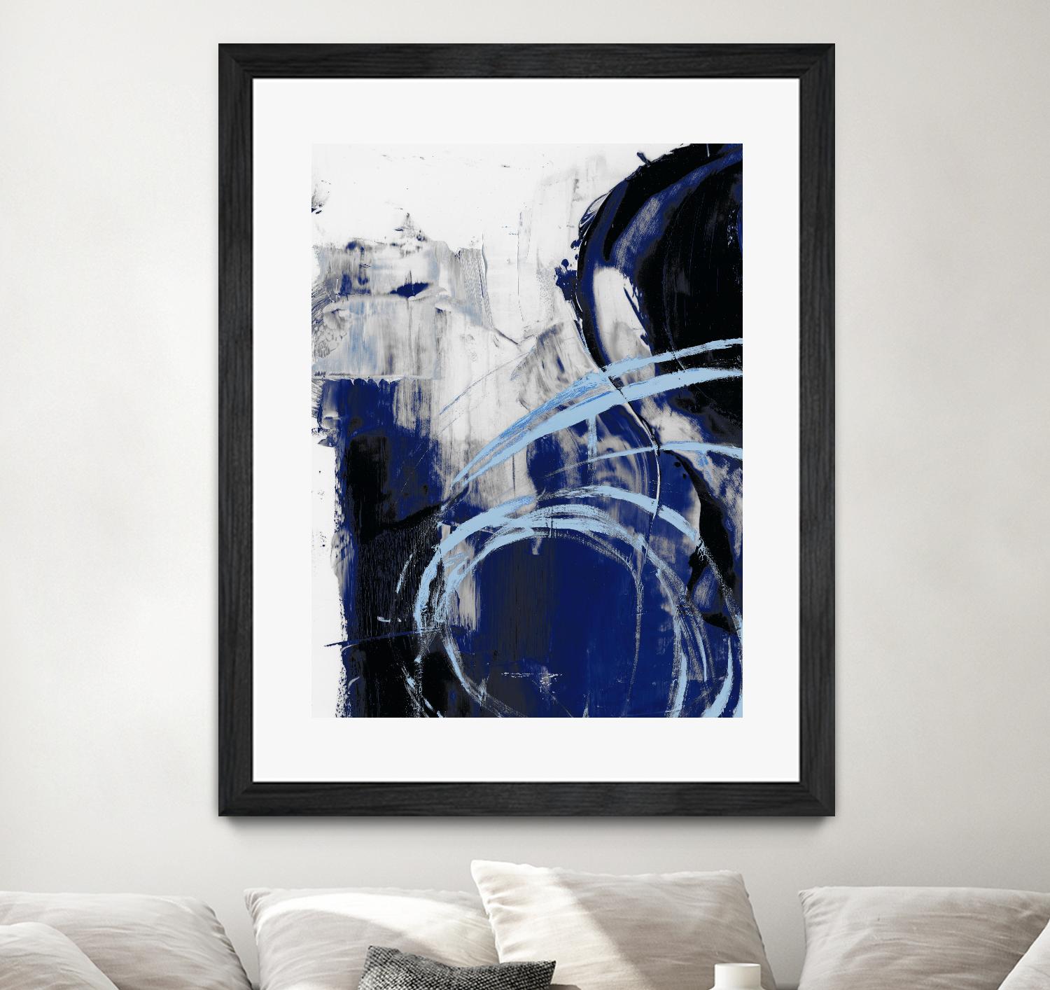 Indigo Interlude I by Ethan Harper on GIANT ART - blue  abstract abstract