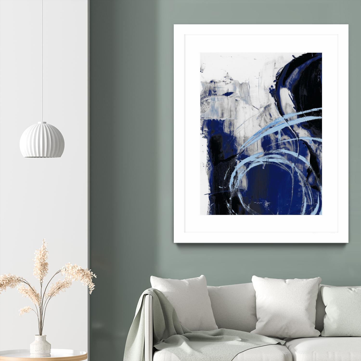 Indigo Interlude I by Ethan Harper on GIANT ART - blue  abstract abstract