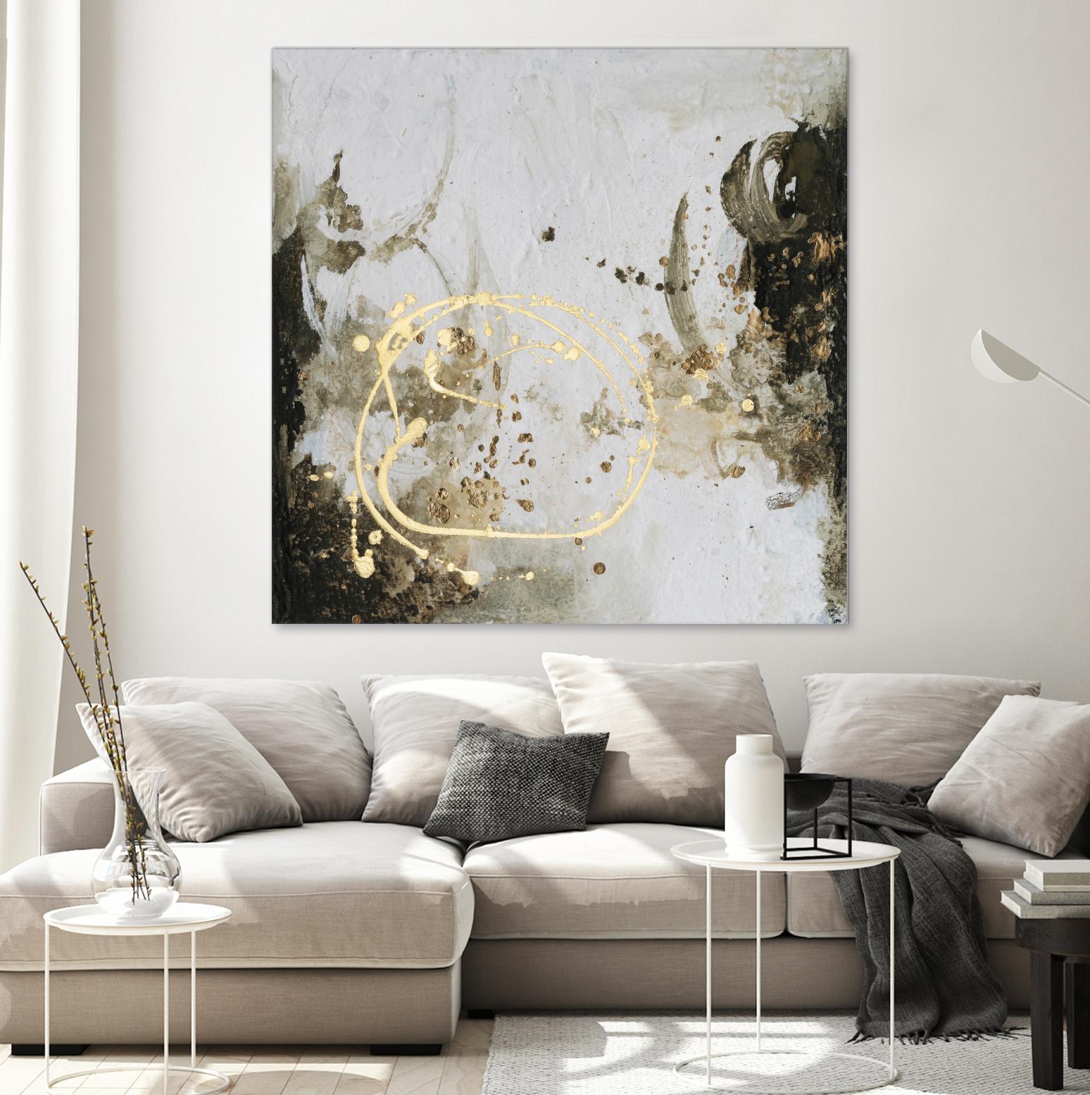 Friendship IV by Joyce Combs on GIANT ART - gold abstract abstract