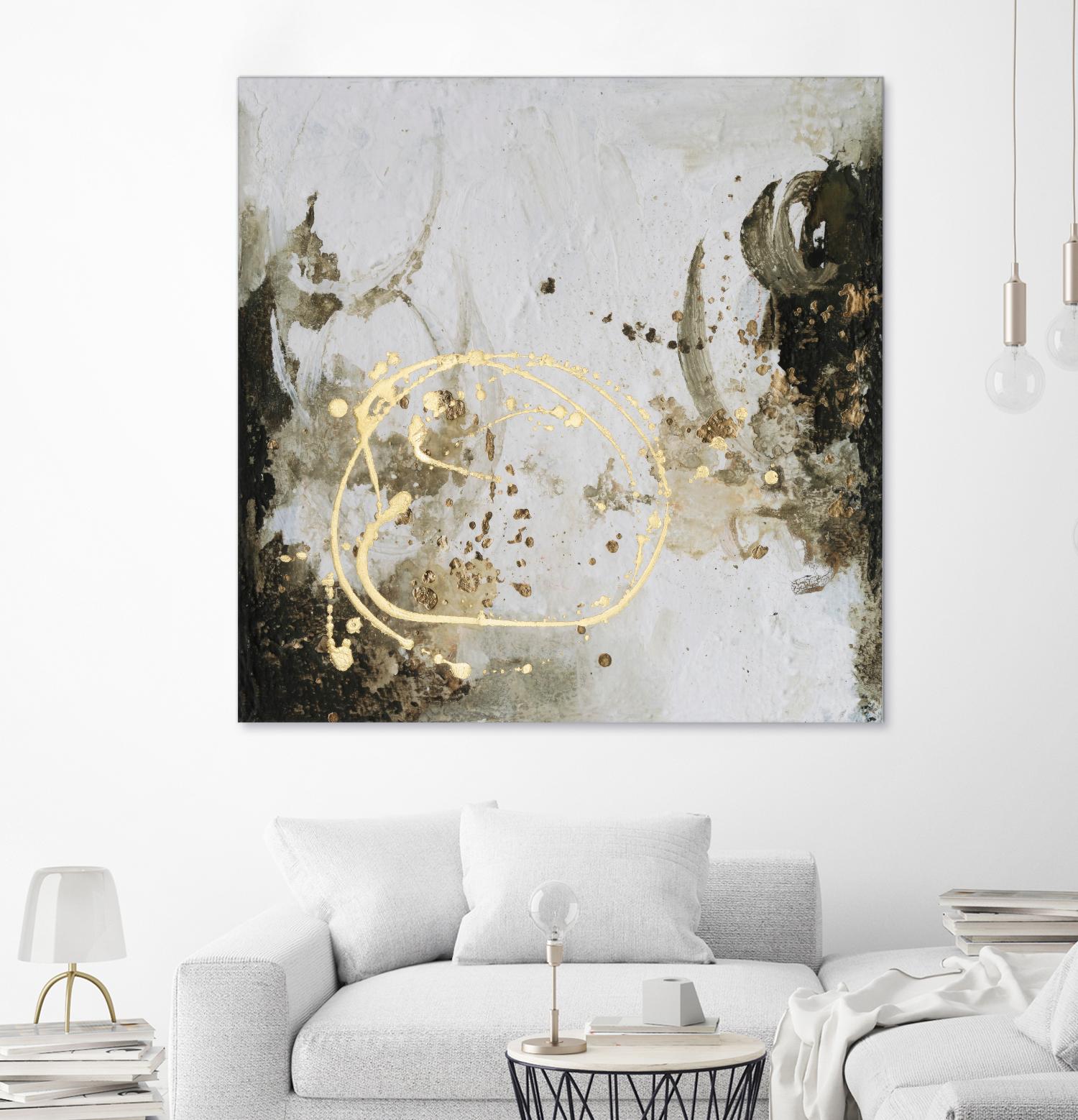 Friendship IV by Joyce Combs on GIANT ART - gold abstract abstract