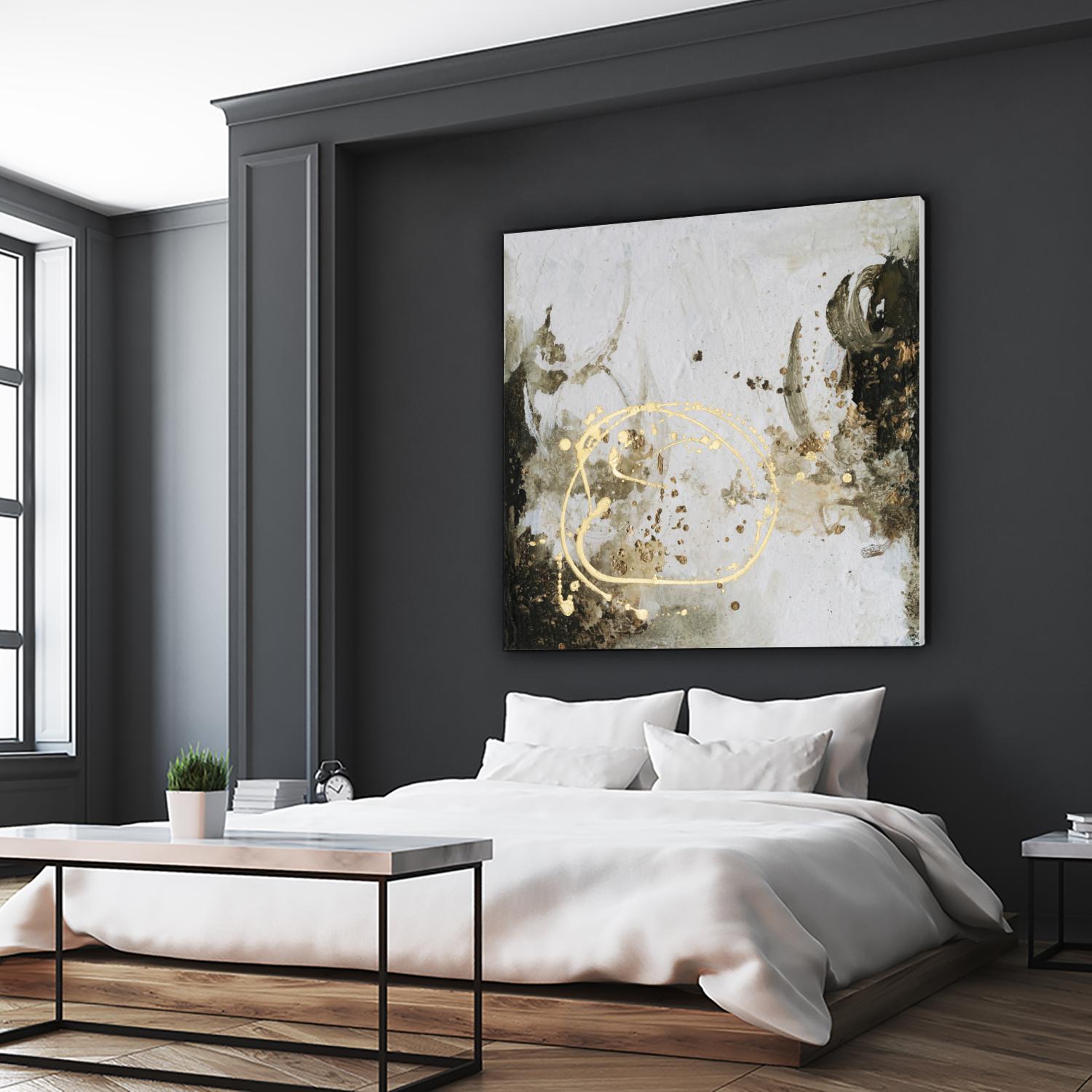 Friendship IV by Joyce Combs on GIANT ART - gold abstract abstract