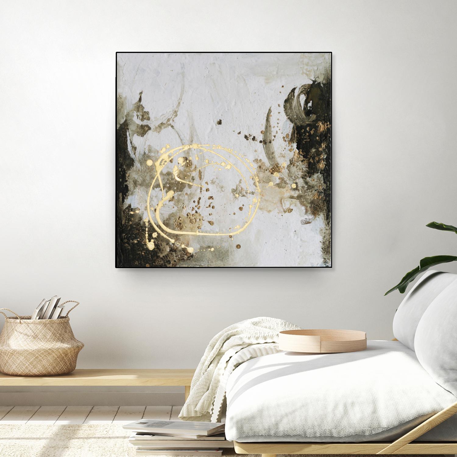 Friendship IV by Joyce Combs on GIANT ART - gold abstract abstract