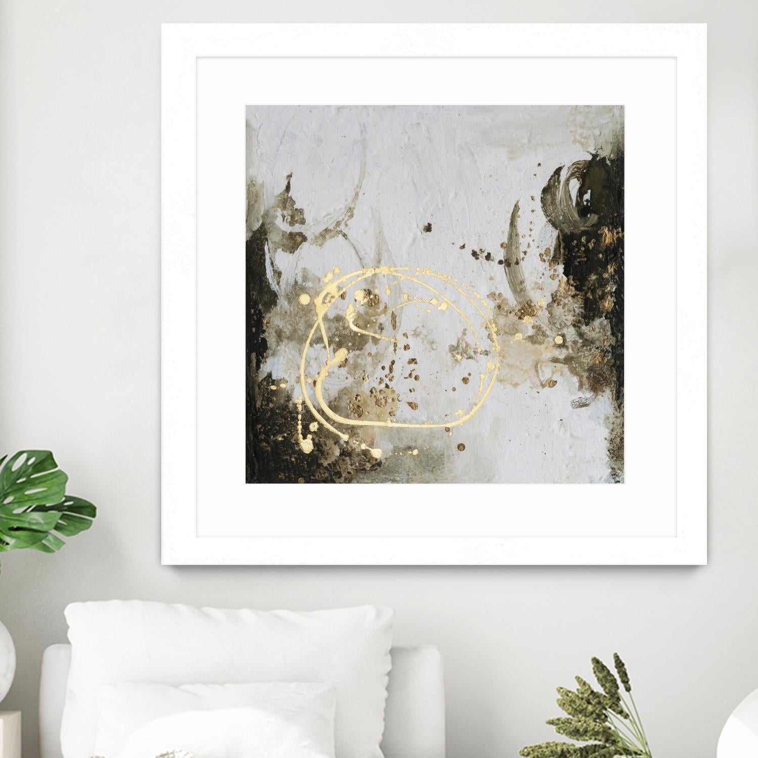 Friendship IV by Joyce Combs on GIANT ART - gold abstract abstract