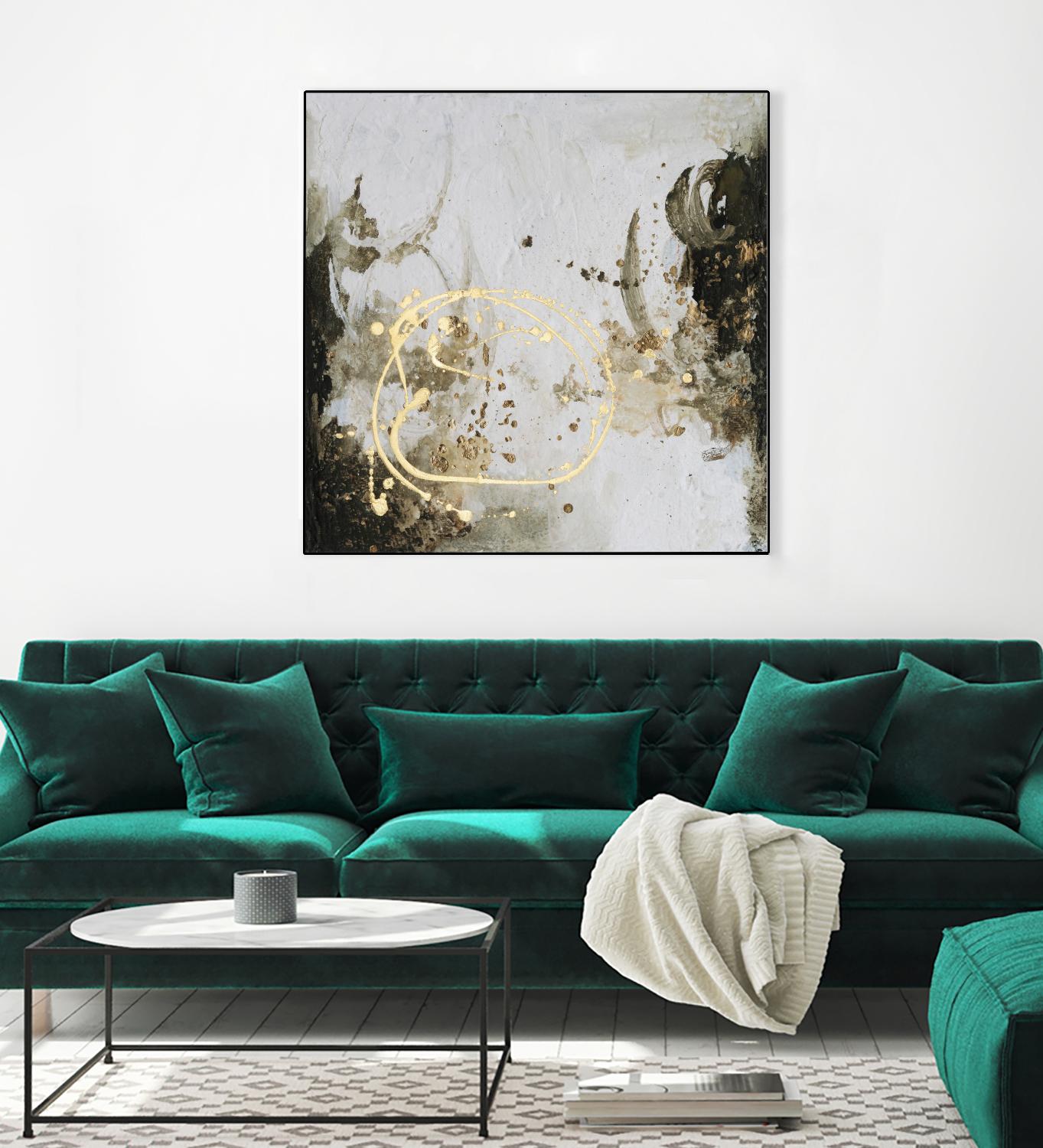 Friendship IV by Joyce Combs on GIANT ART - gold abstract abstract