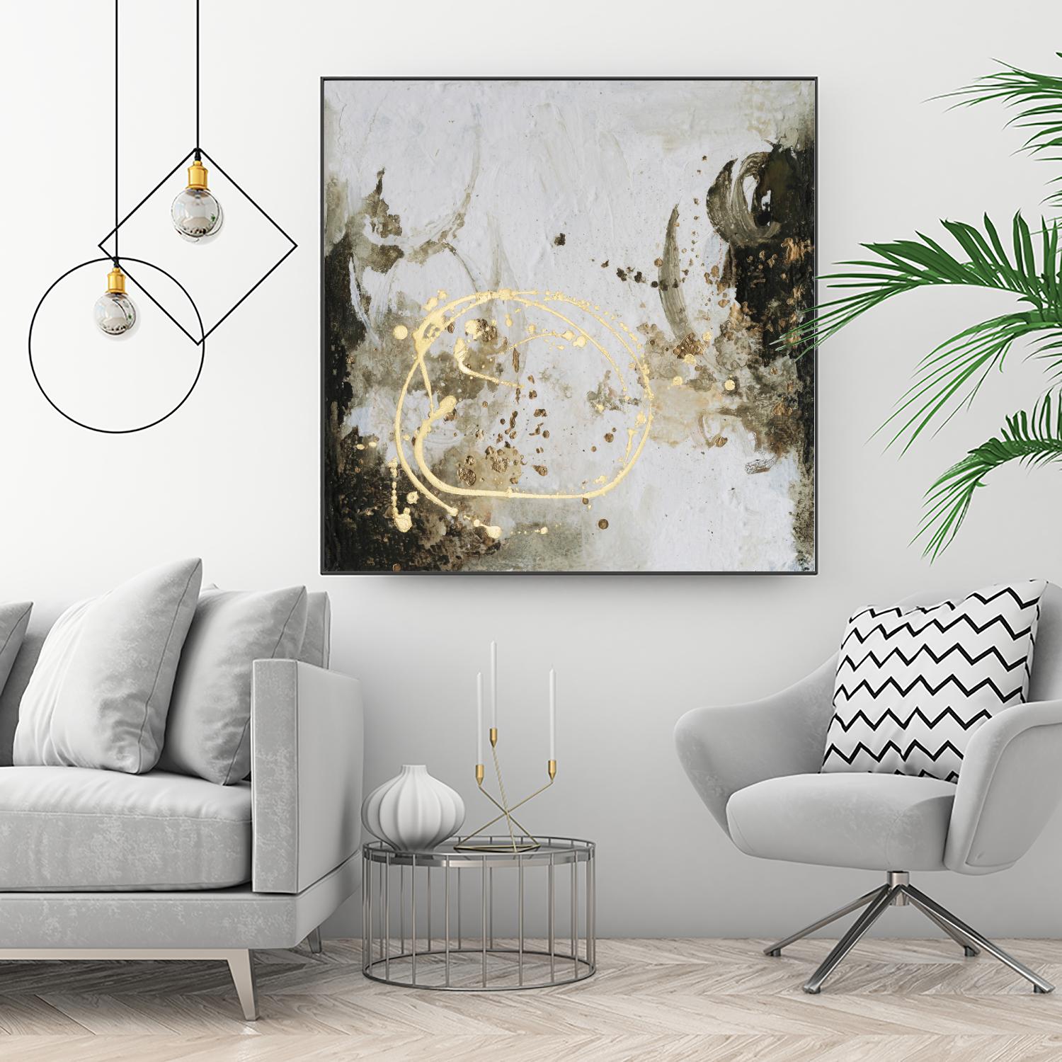 Friendship IV by Joyce Combs on GIANT ART - gold abstract abstract