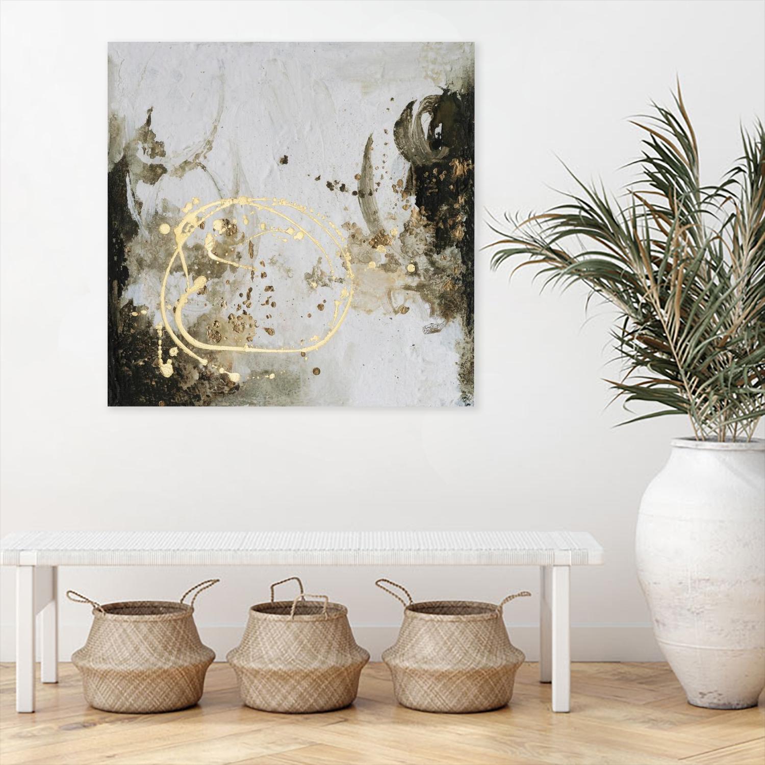 Friendship IV by Joyce Combs on GIANT ART - gold abstract abstract