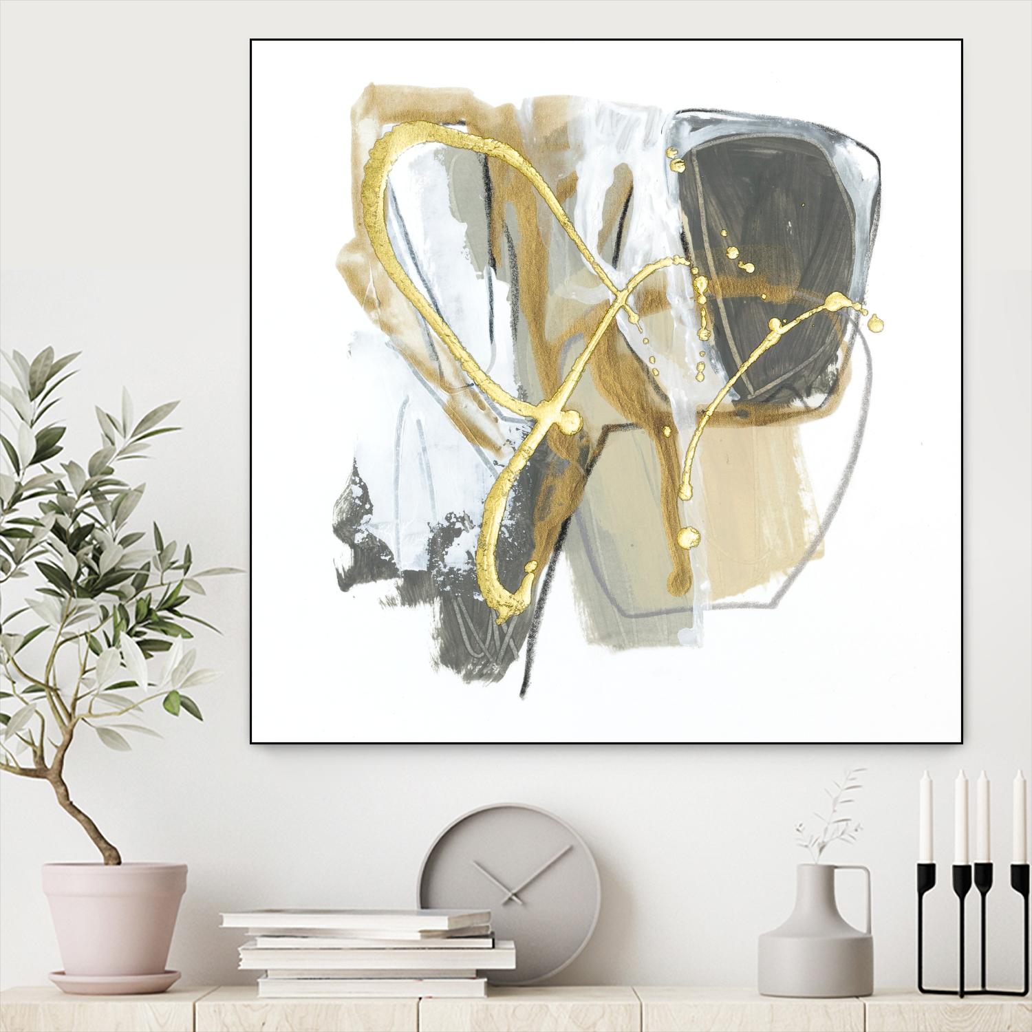 Metallurgy I by June Vess on GIANT ART - gold abstract abstract