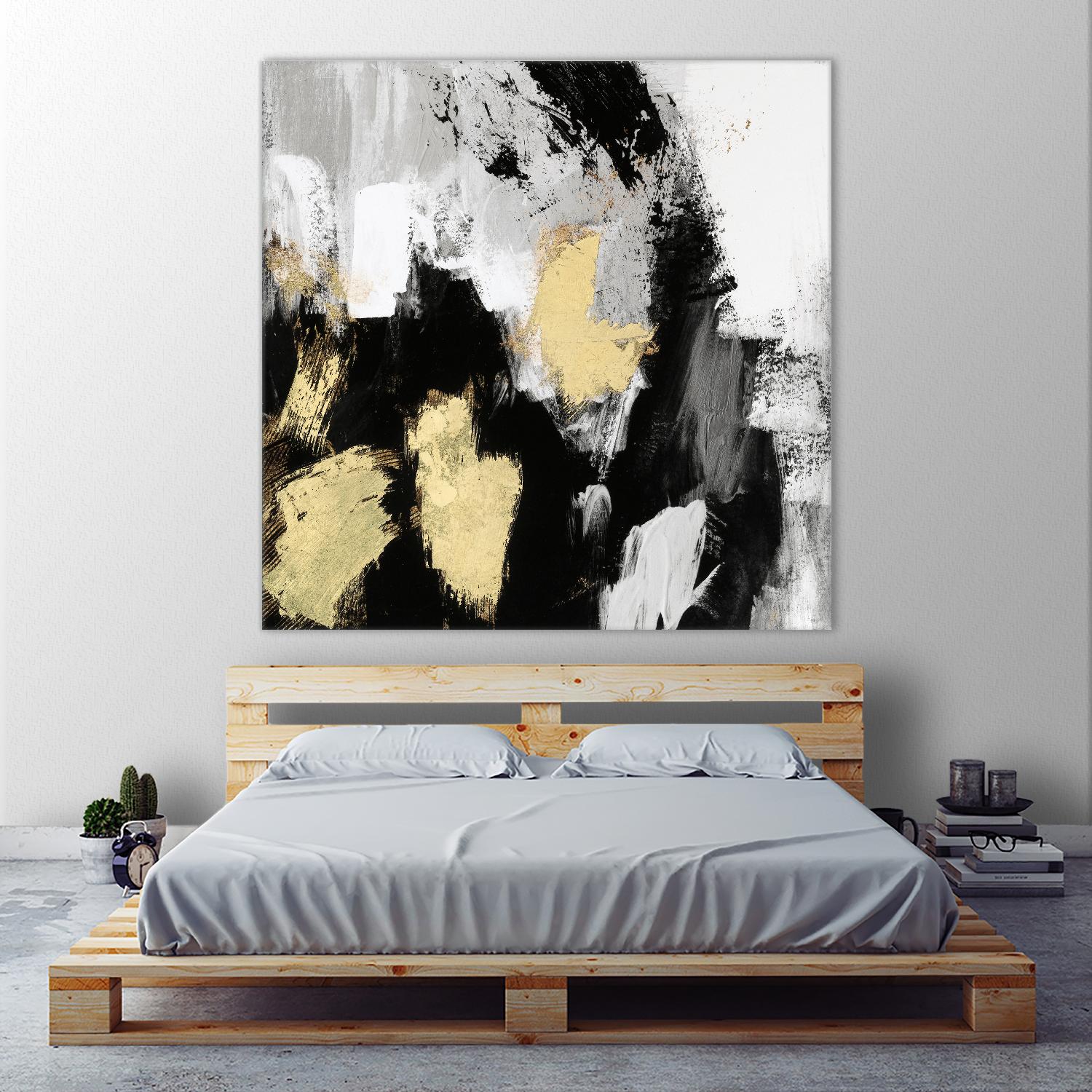 Neutral Gold Collage I by Victoria Borges on GIANT ART - gold abstract abstract