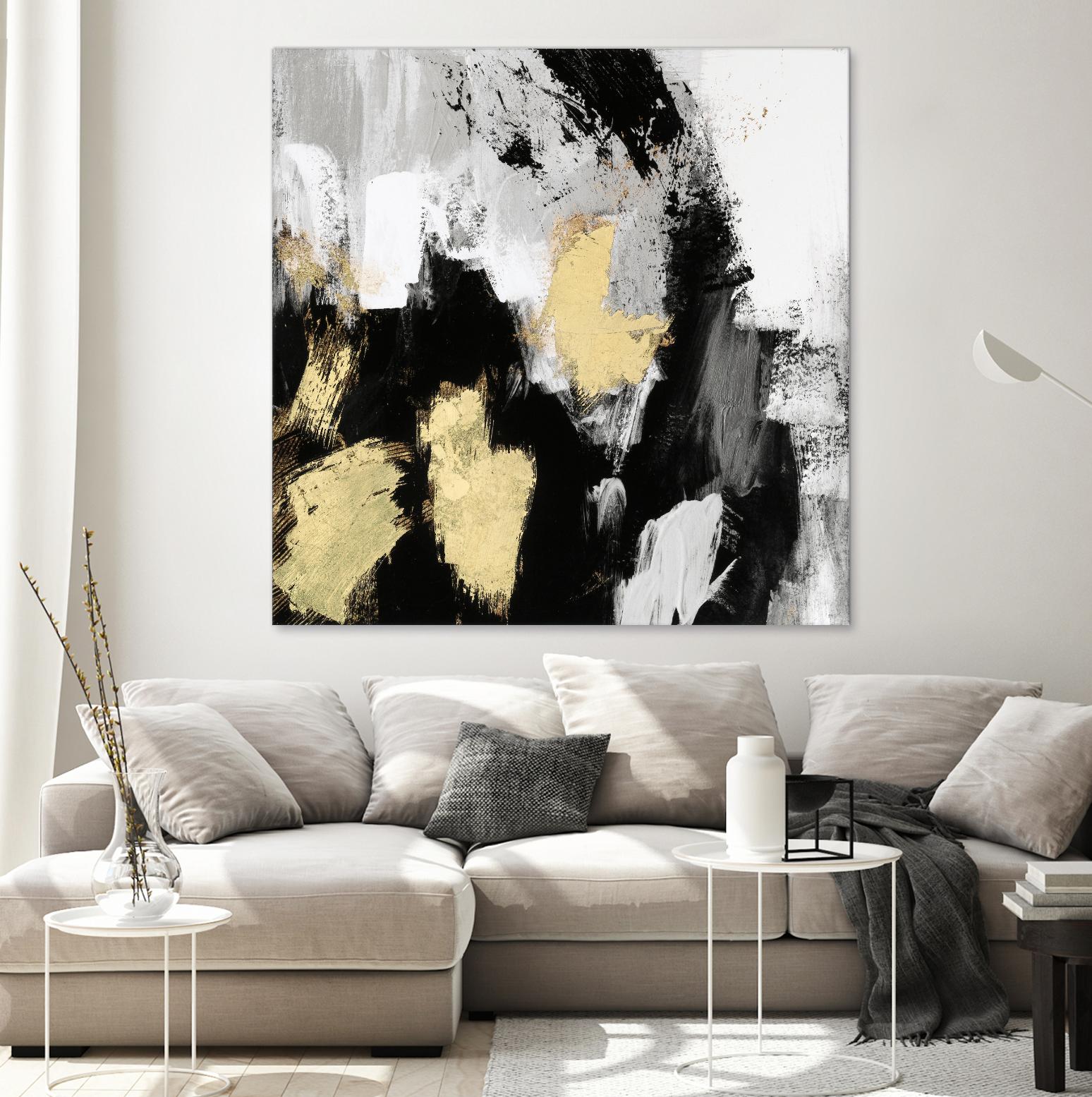 Neutral Gold Collage I by Victoria Borges on GIANT ART - gold abstract abstract