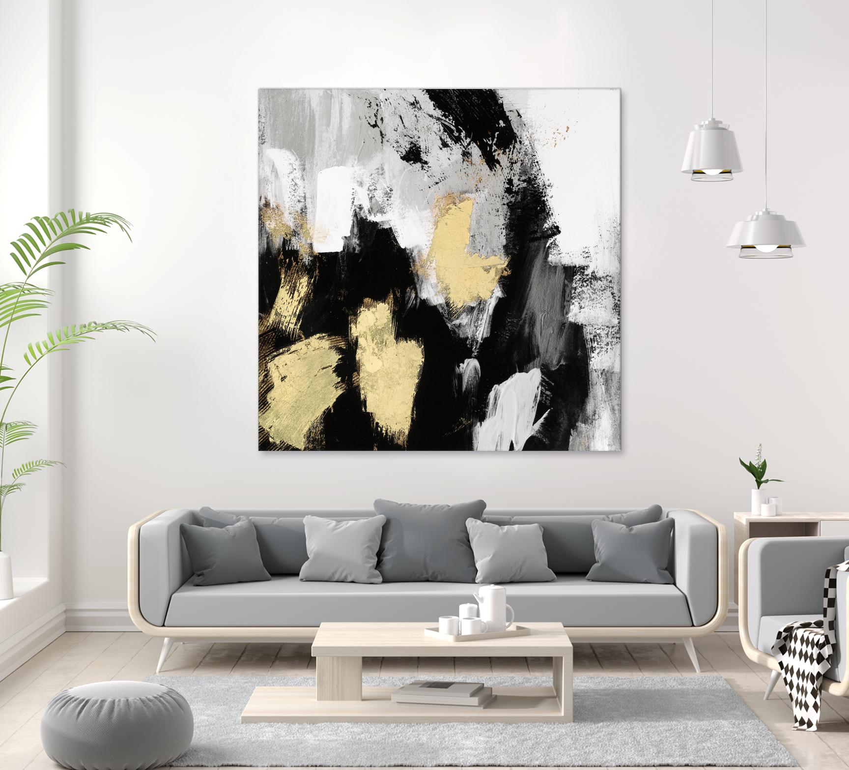 Neutral Gold Collage I by Victoria Borges on GIANT ART - gold abstract abstract