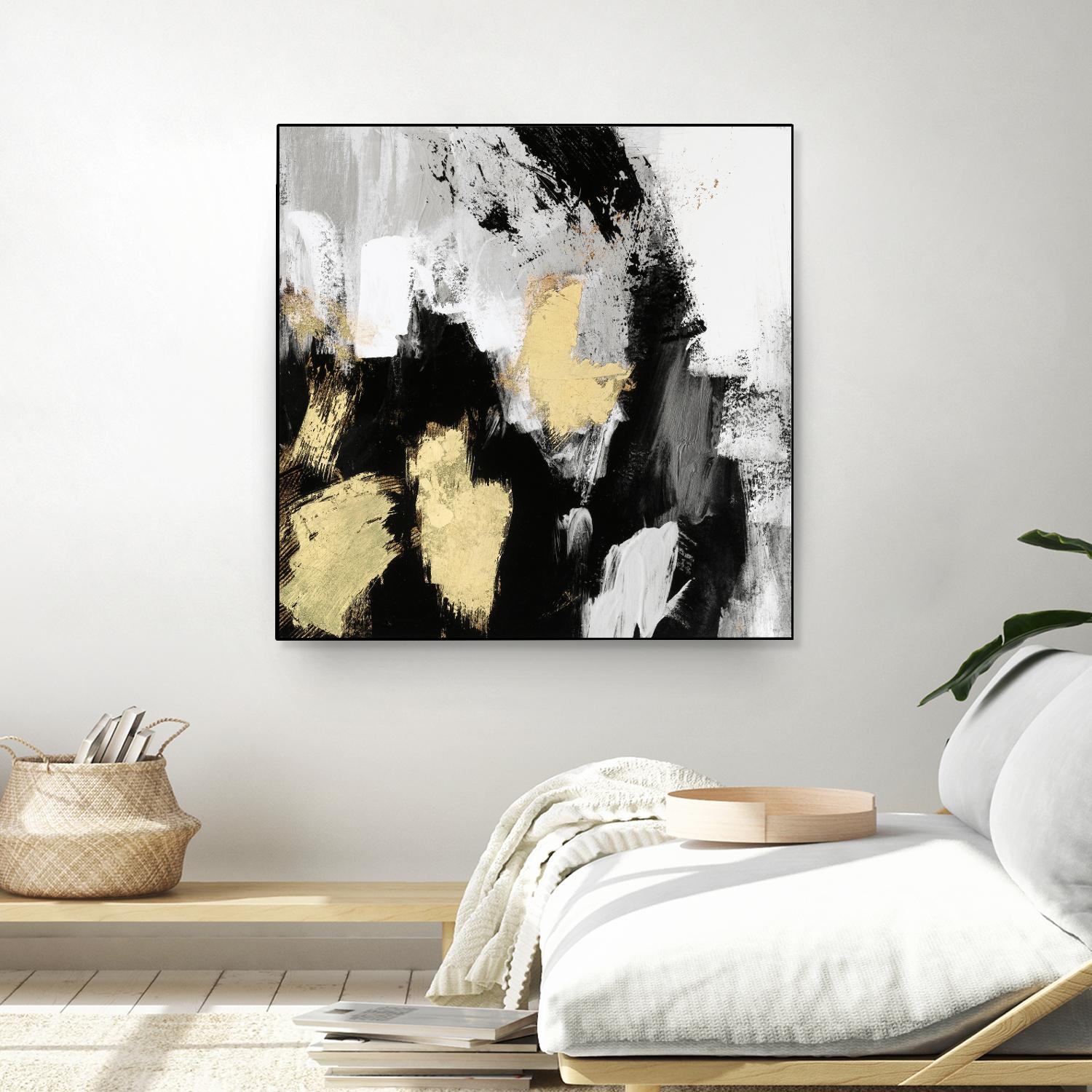 Neutral Gold Collage I by Victoria Borges on GIANT ART - gold abstract abstract